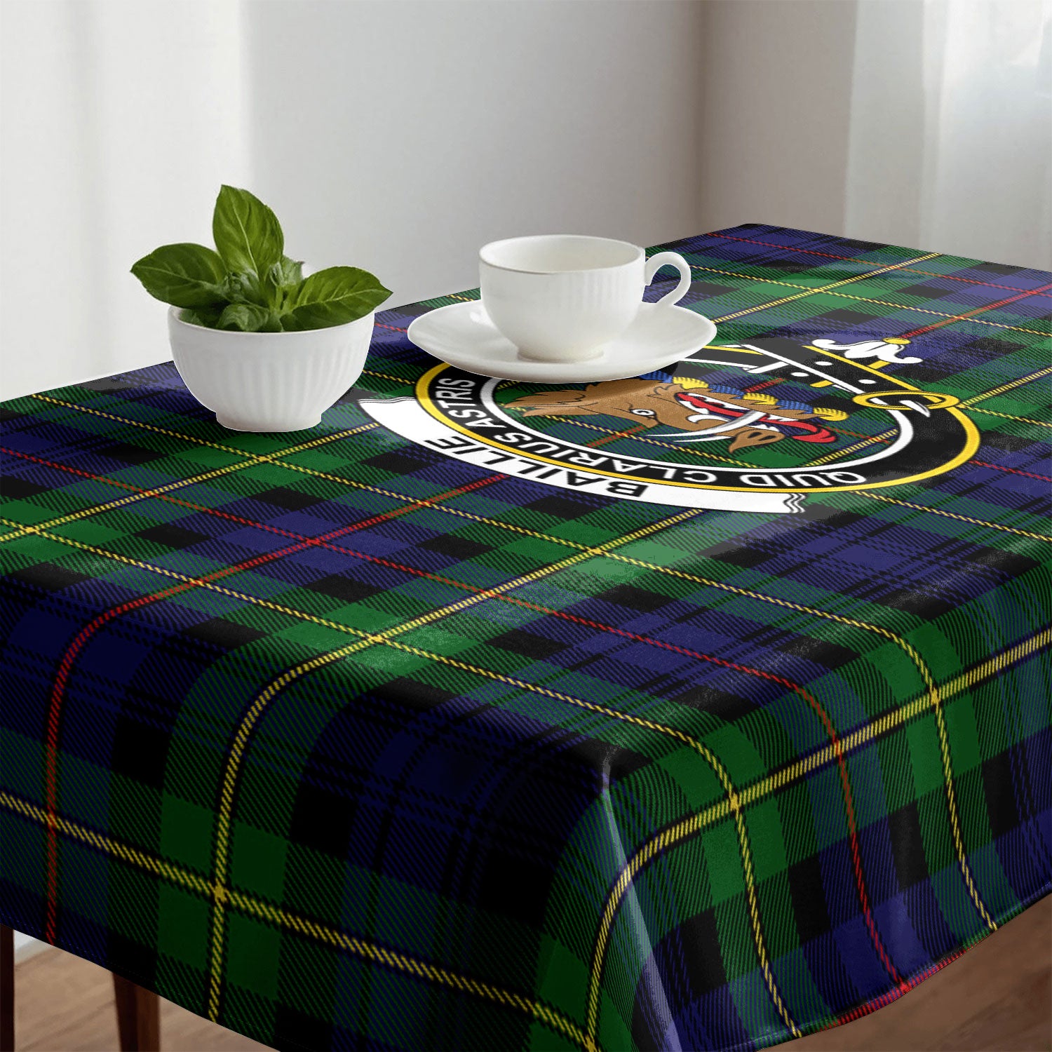 Baillie Tartan Crest Tablecloth