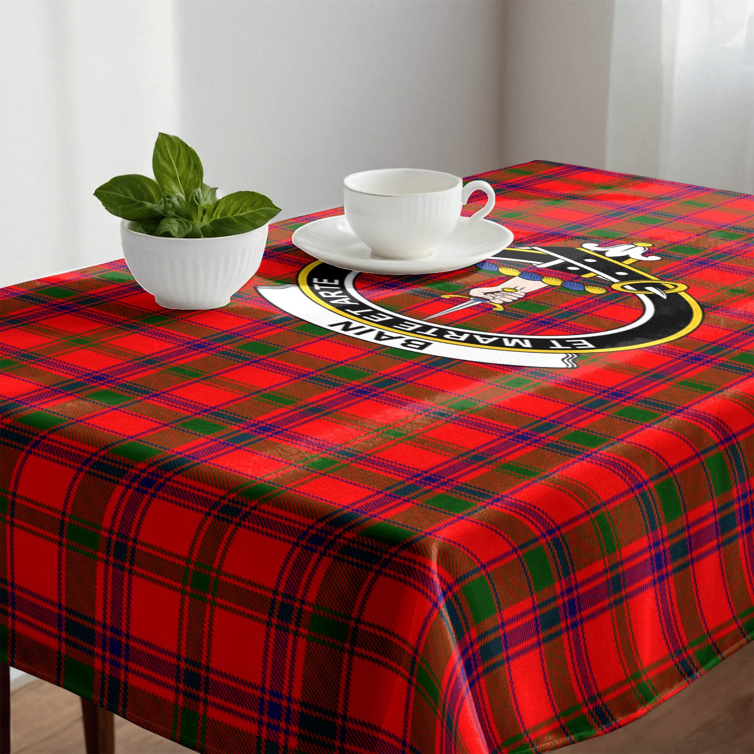 Bain Tartan Crest Tablecloth