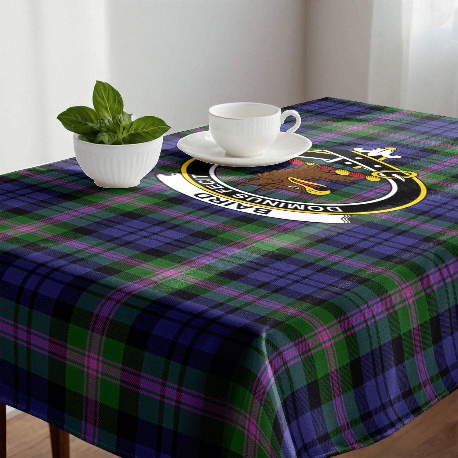 Baird Modern Tartan Crest Tablecloth