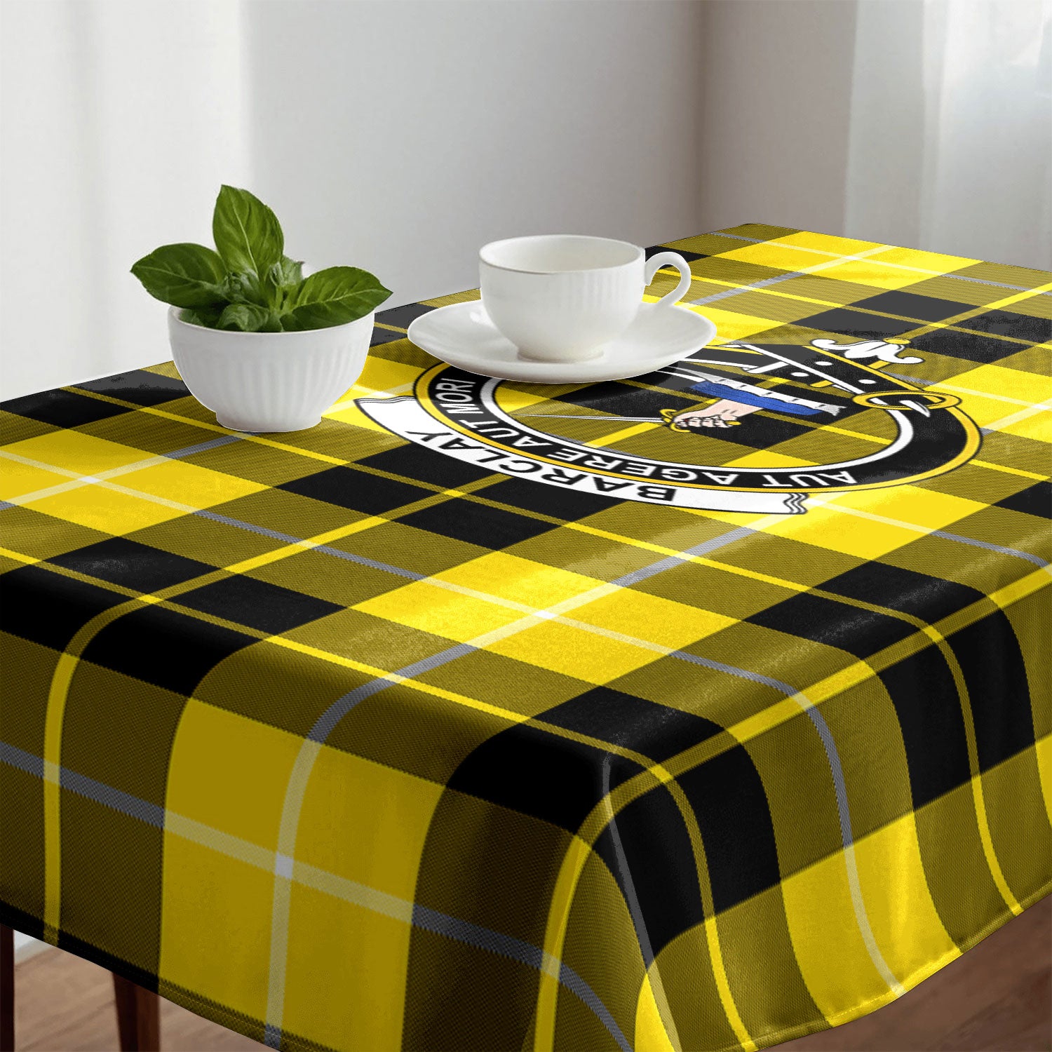 Barclay Dress Modern Tartan Crest Tablecloth