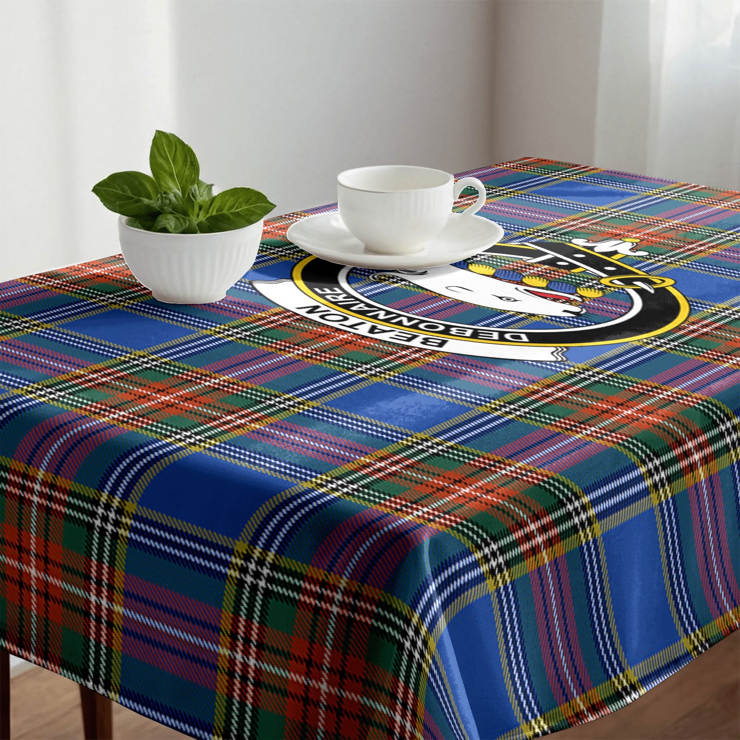 Beaton Ancient Tartan Crest Tablecloth