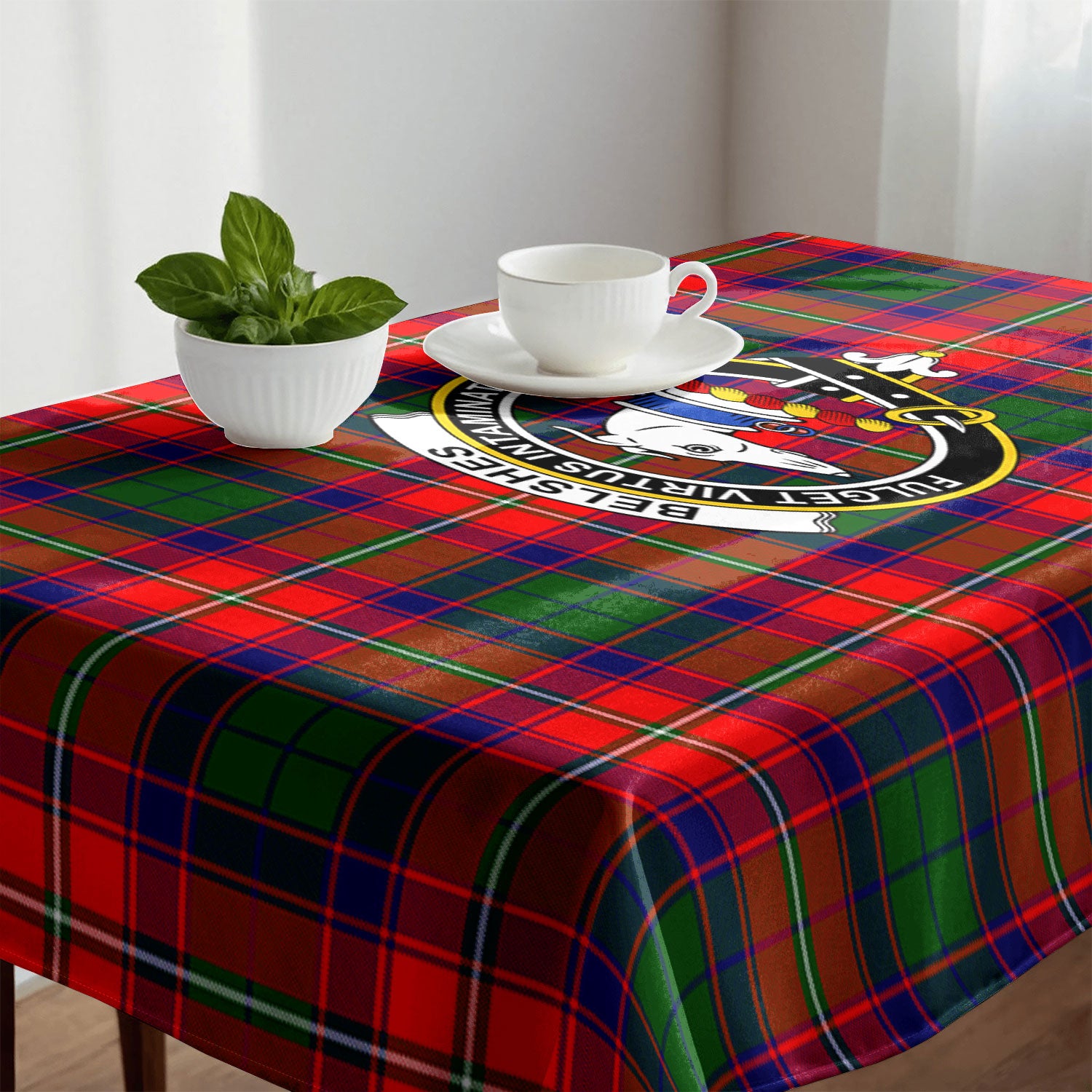 Belshes Tartan Crest Tablecloth