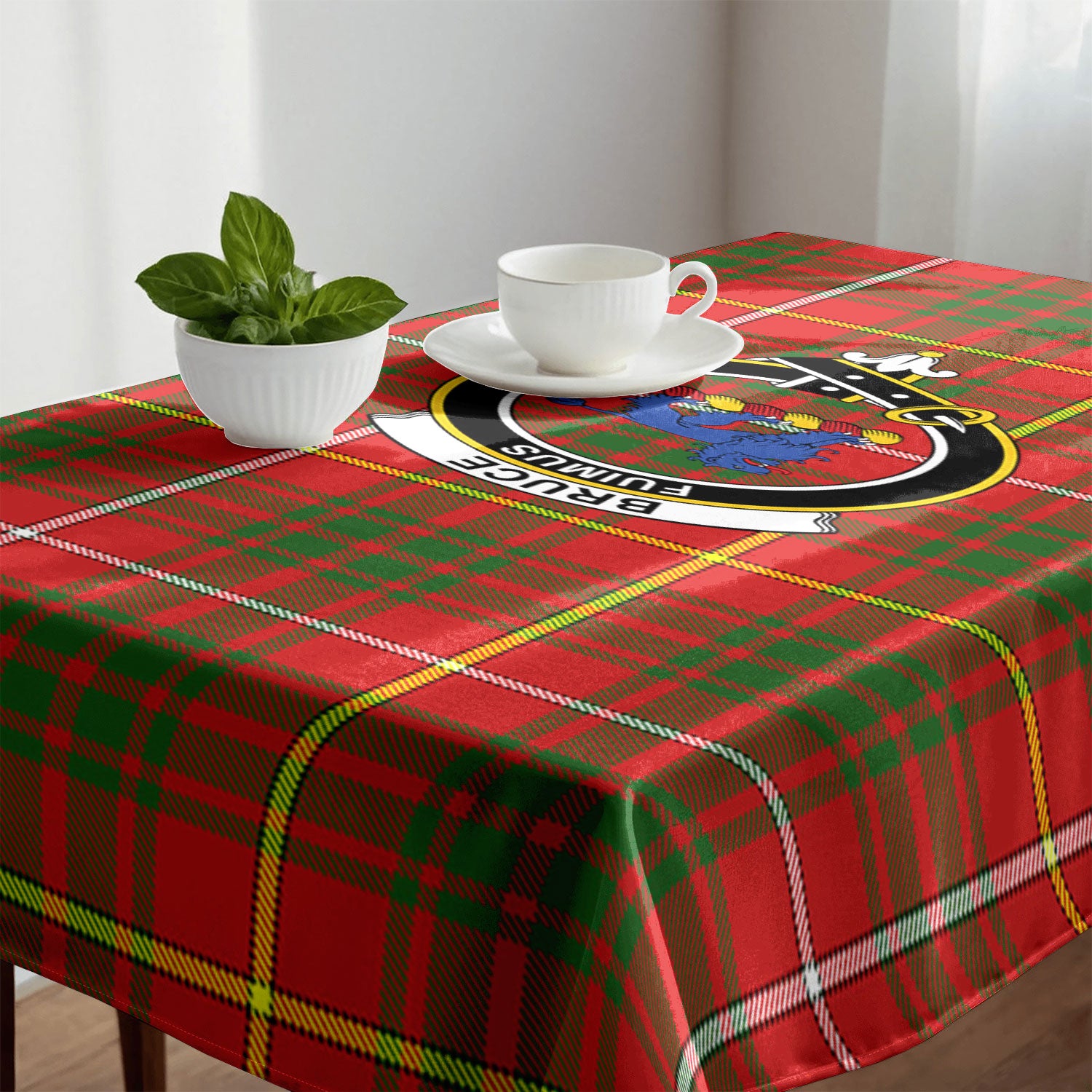 Bruce Modern Tartan Crest Tablecloth