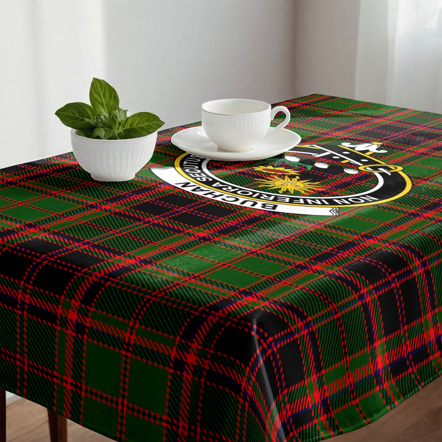 Buchan Modern Tartan Crest Tablecloth