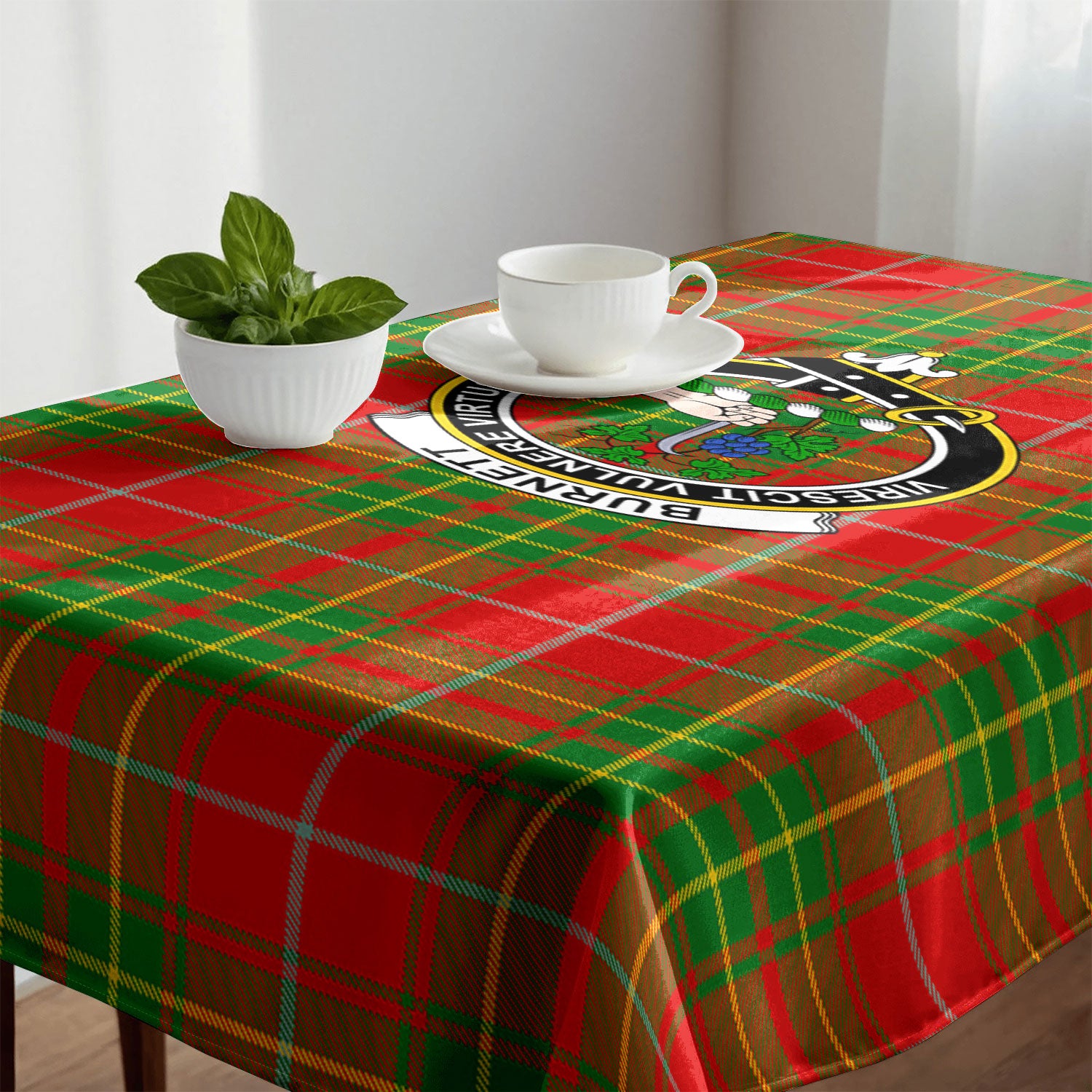 Burnett Ancient Tartan Crest Tablecloth