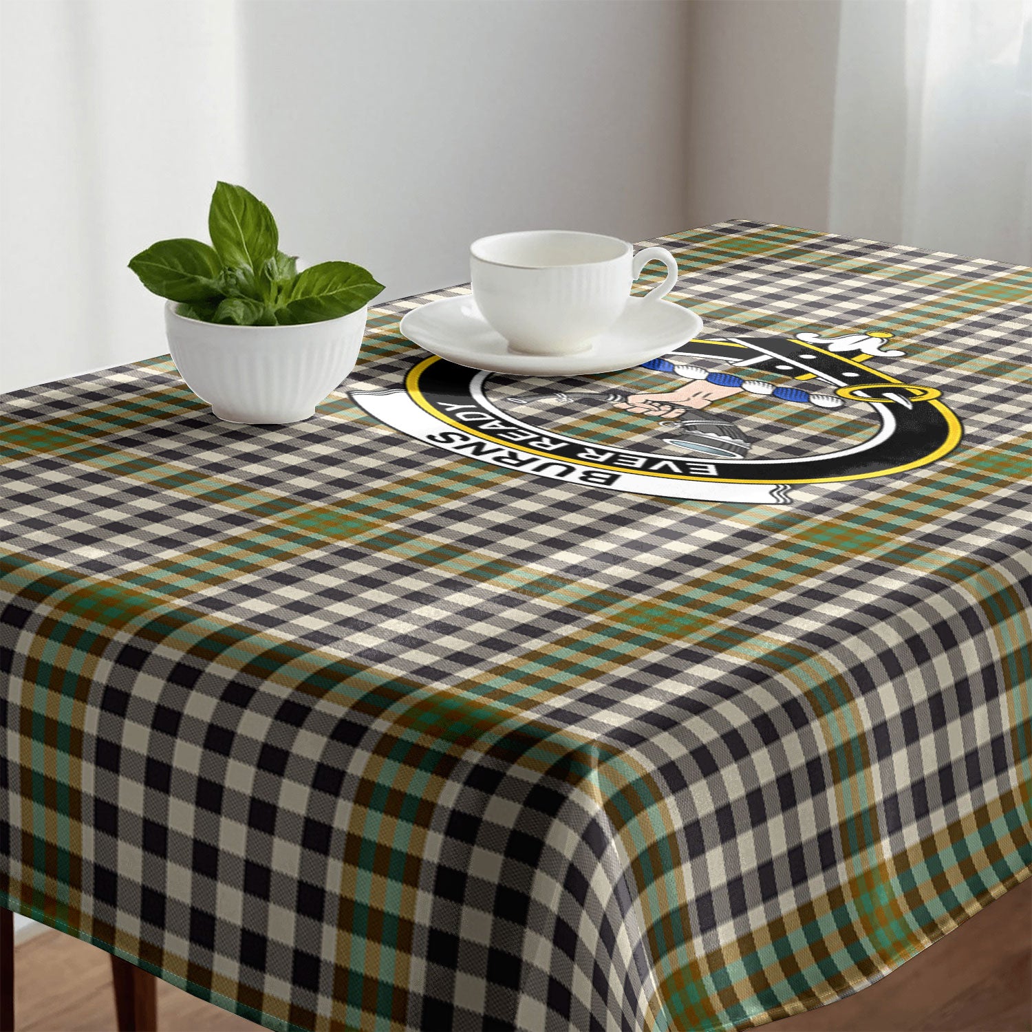 Burns Check Tartan Crest Tablecloth