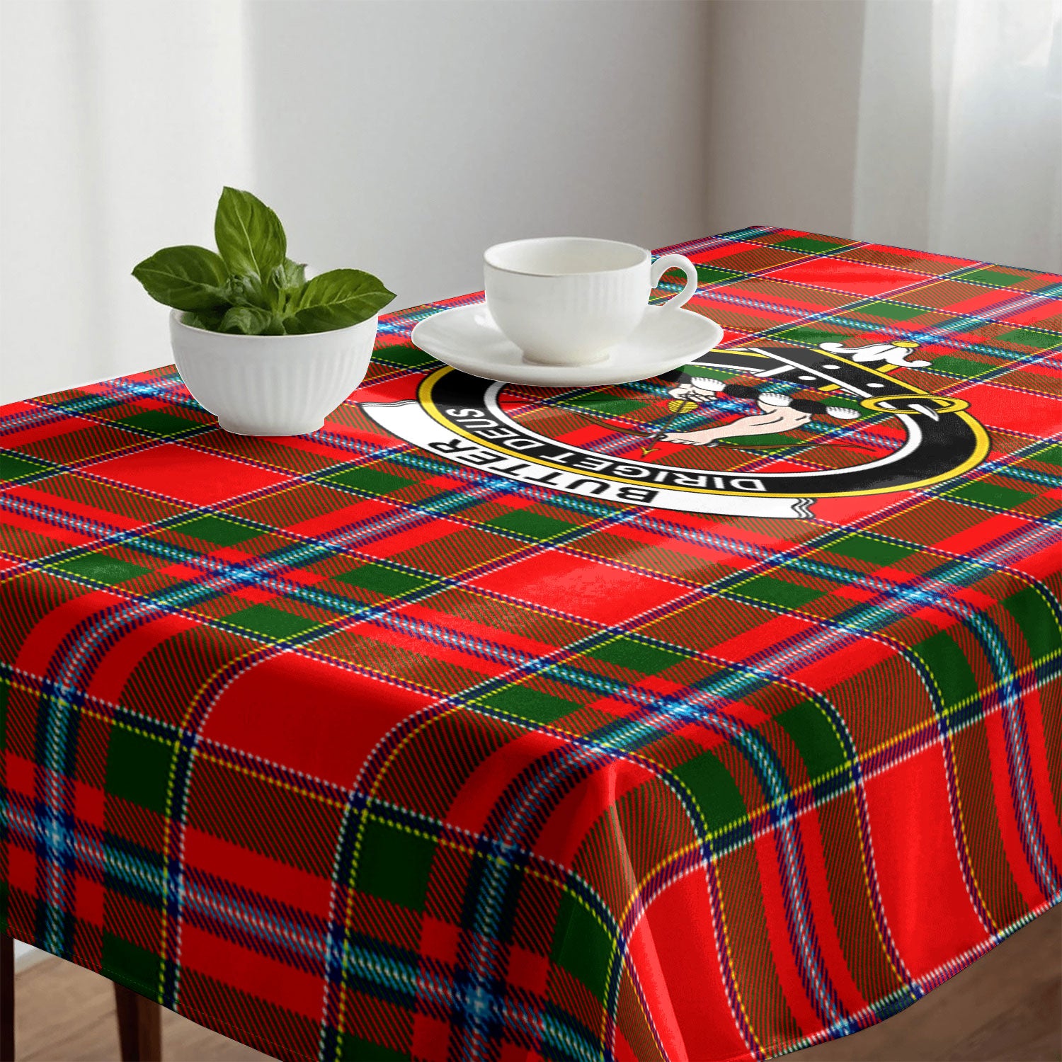 Butter Tartan Crest Tablecloth