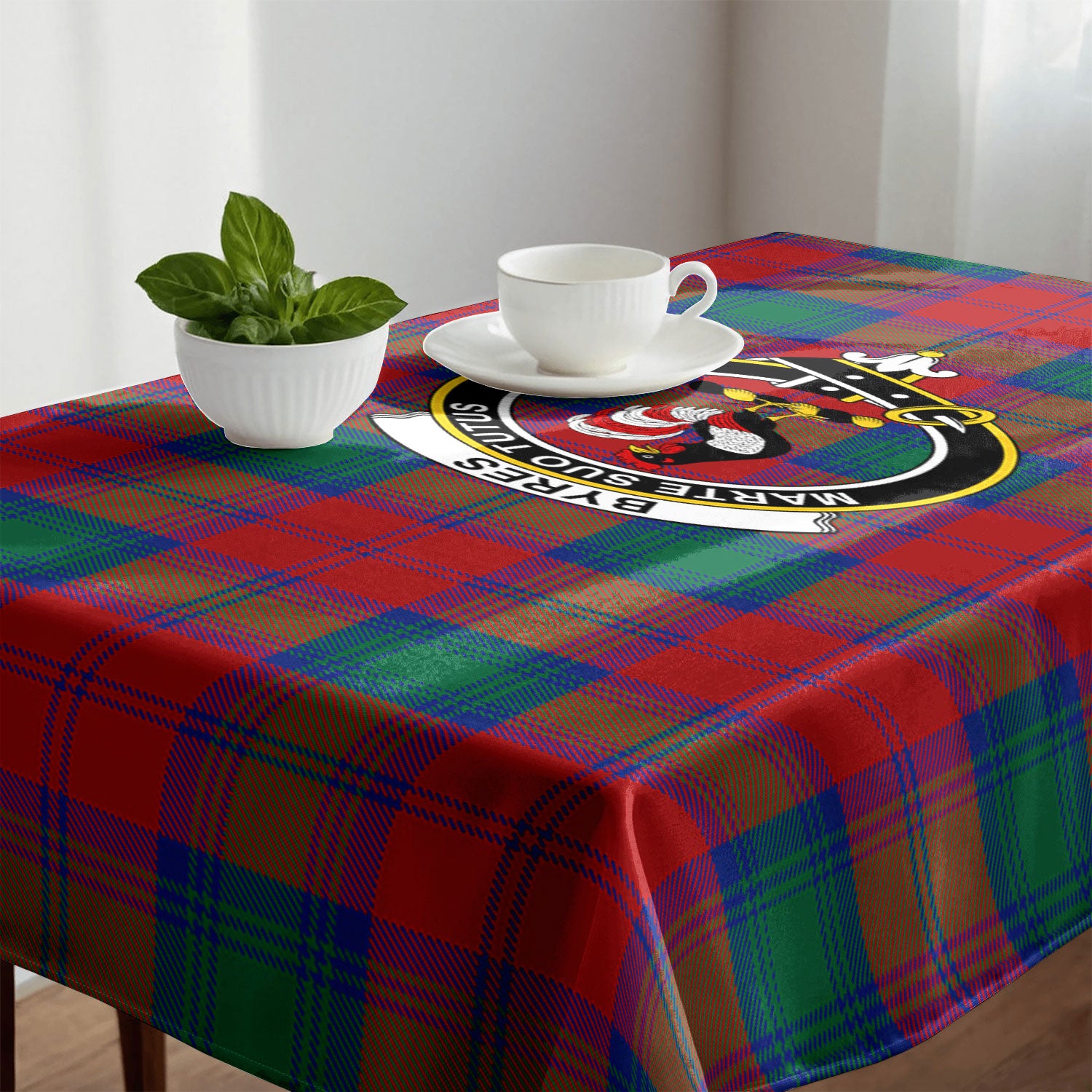 Byres Tartan Crest Tablecloth