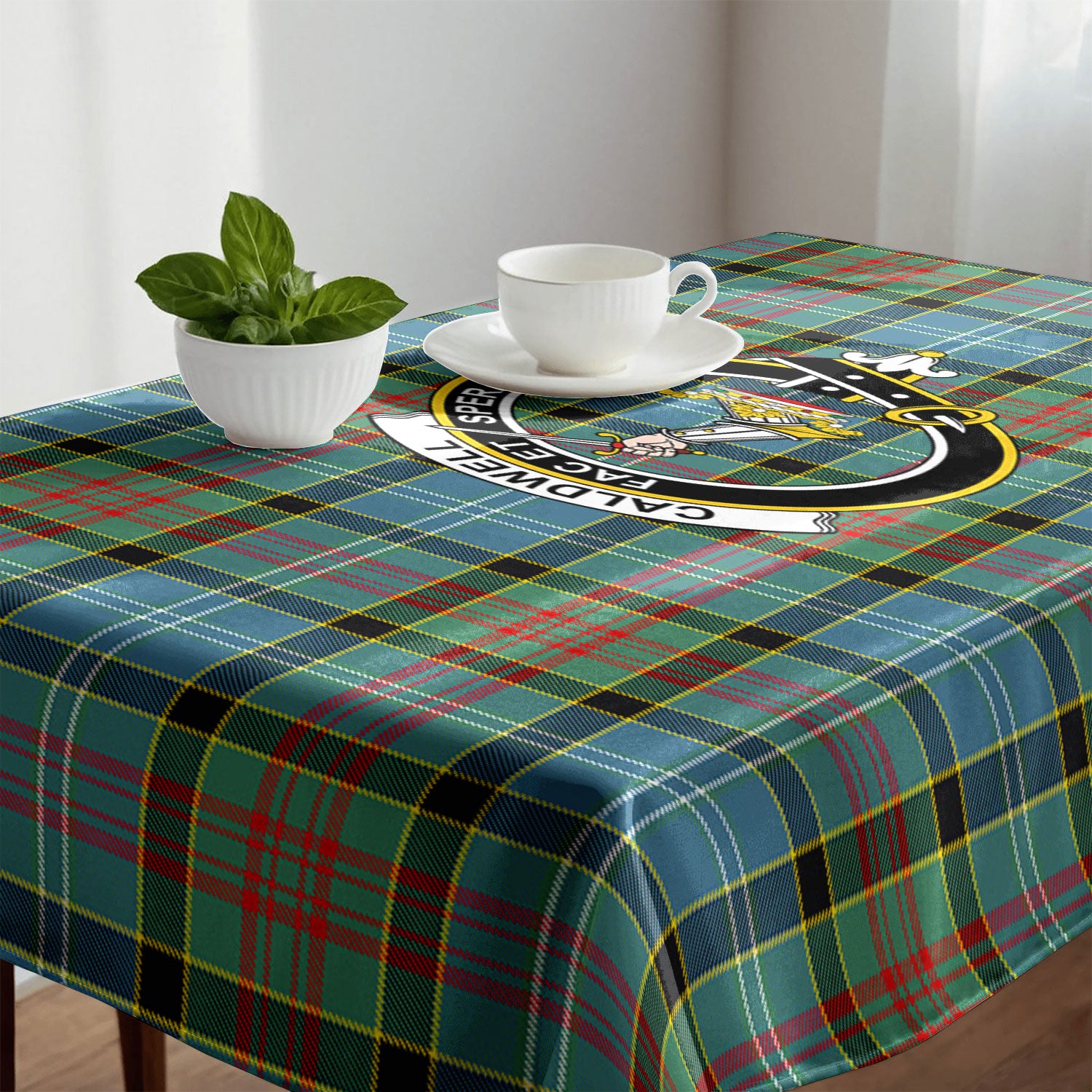 Caldwell Tartan Crest Tablecloth