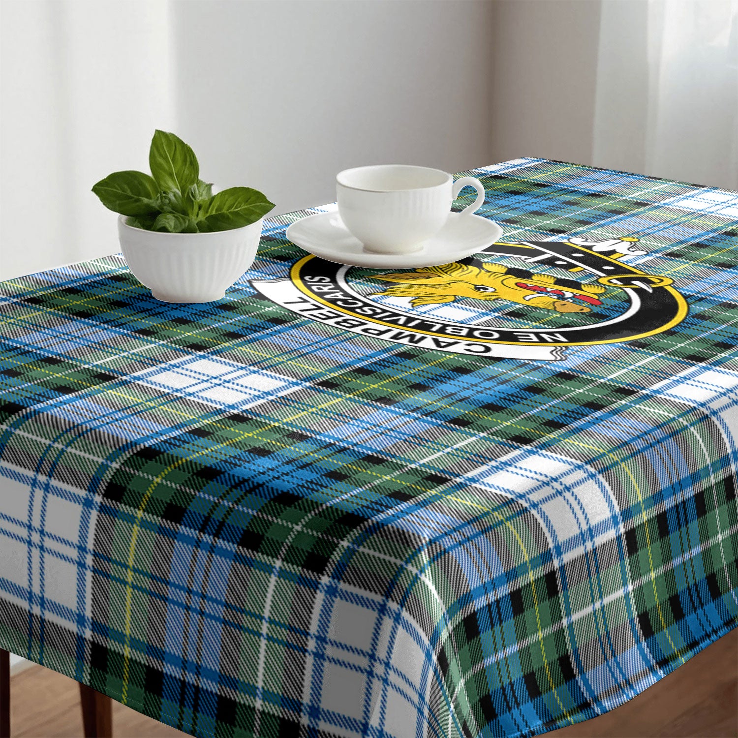Campbell Dress Ancient Tartan Crest Tablecloth