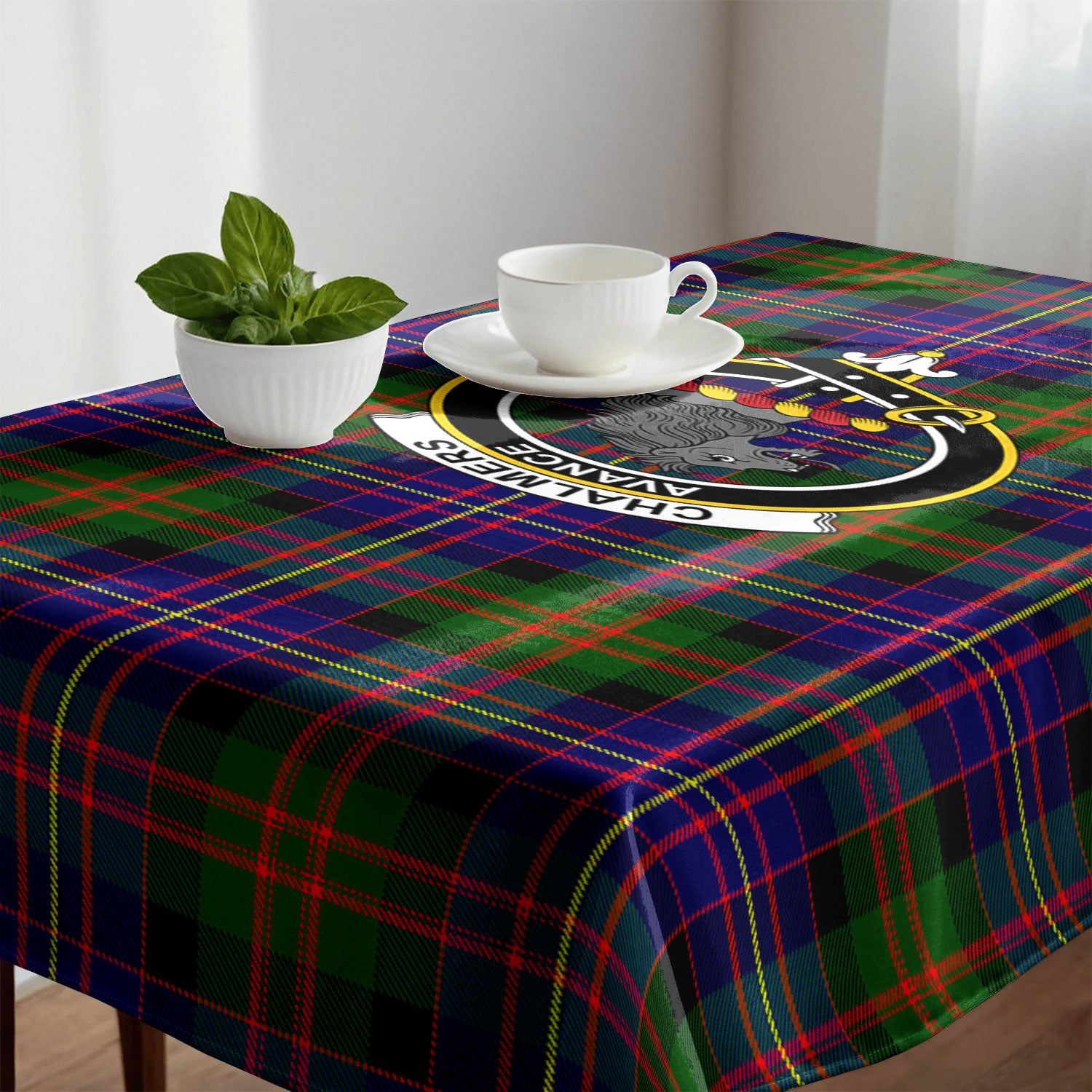 Chalmers Tartan Crest Tablecloth