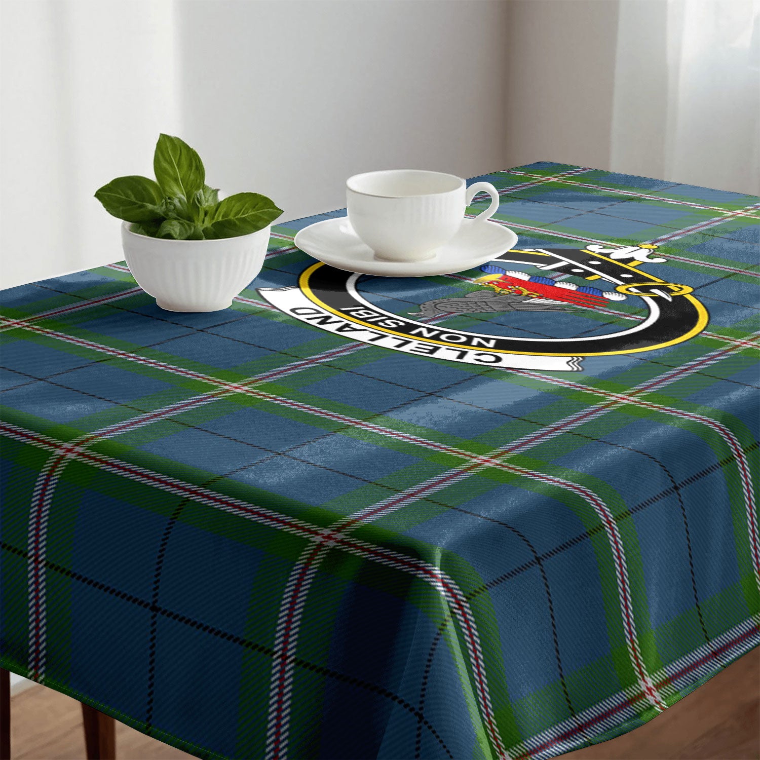 Clelland Tartan Crest Tablecloth