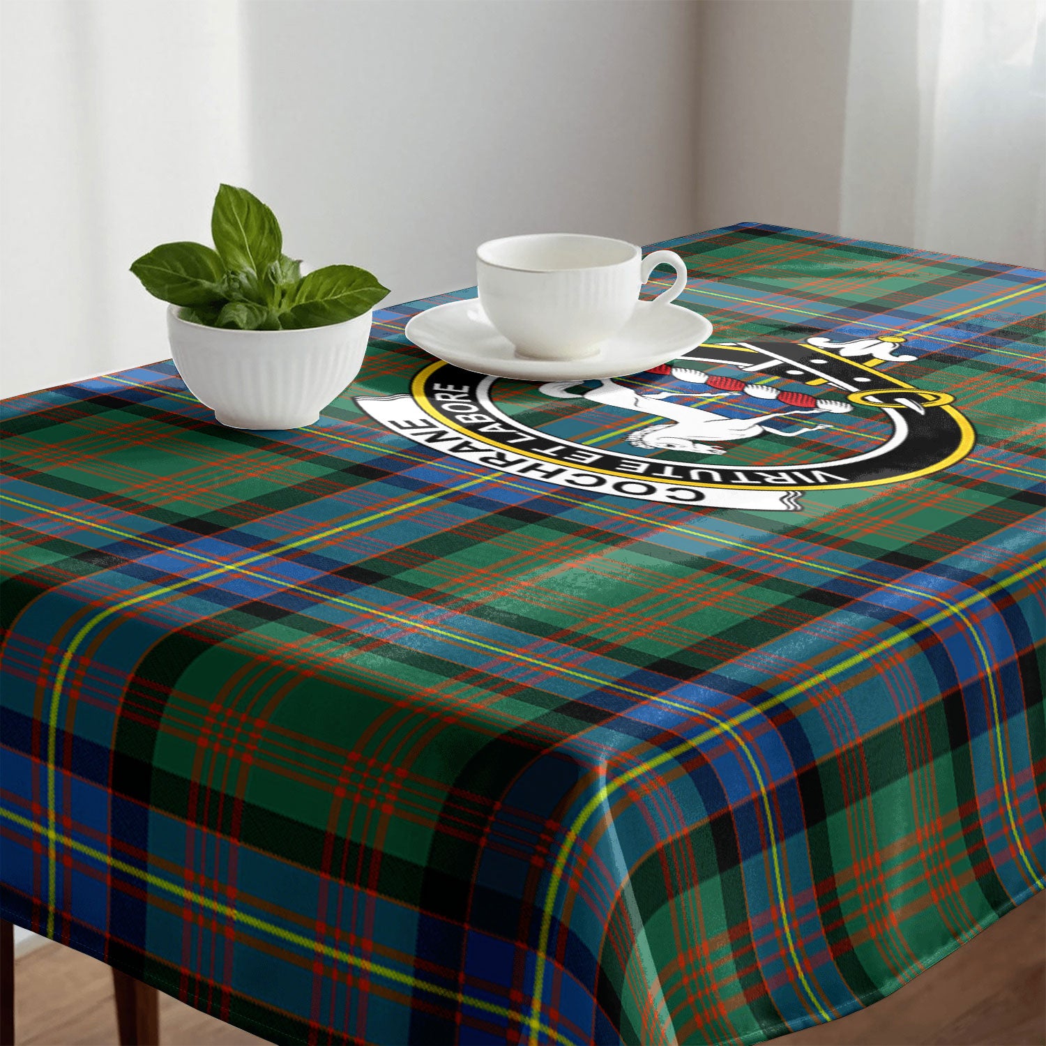 Cochrane Ancient Tartan Crest Tablecloth