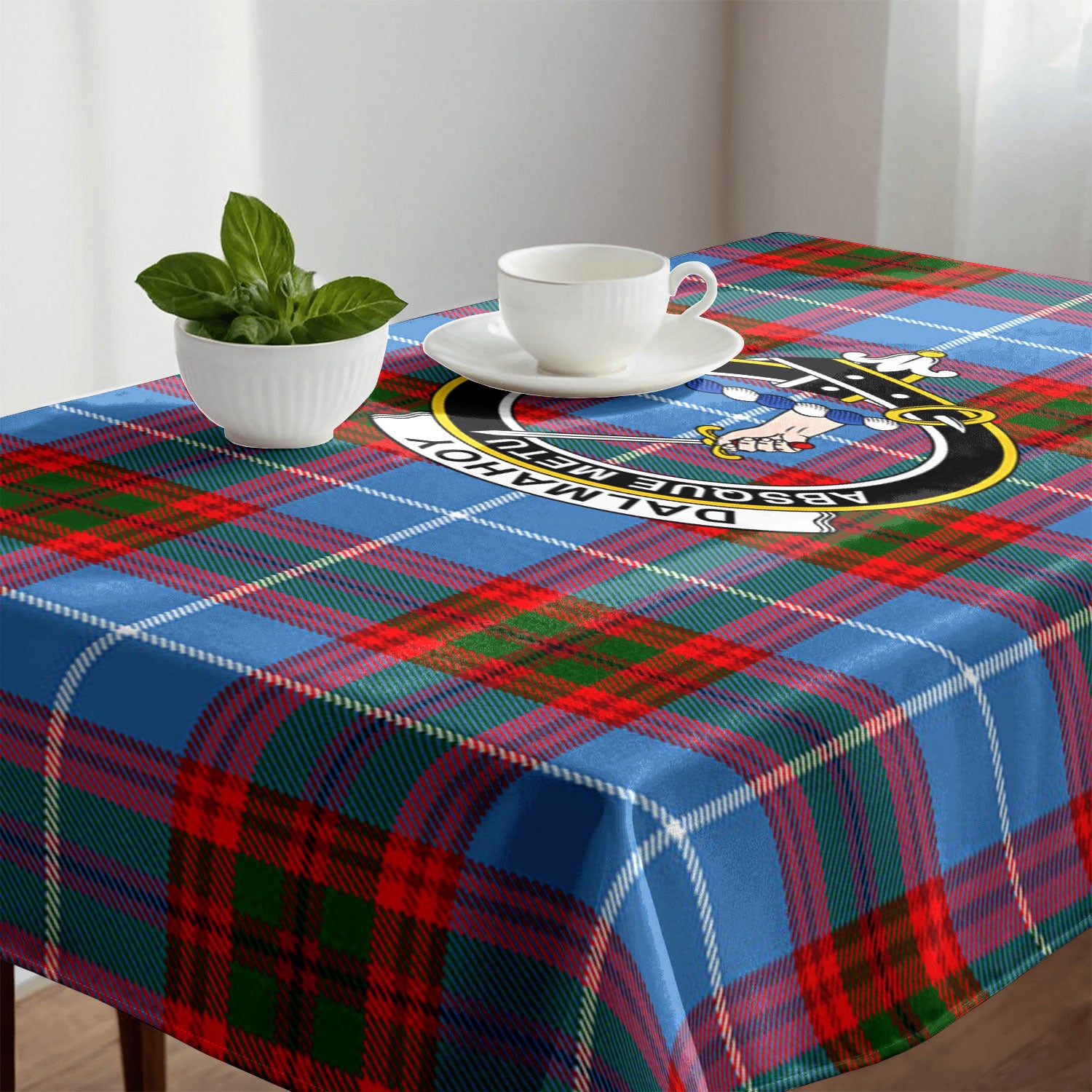 Dalmahoy Tartan Crest Tablecloth