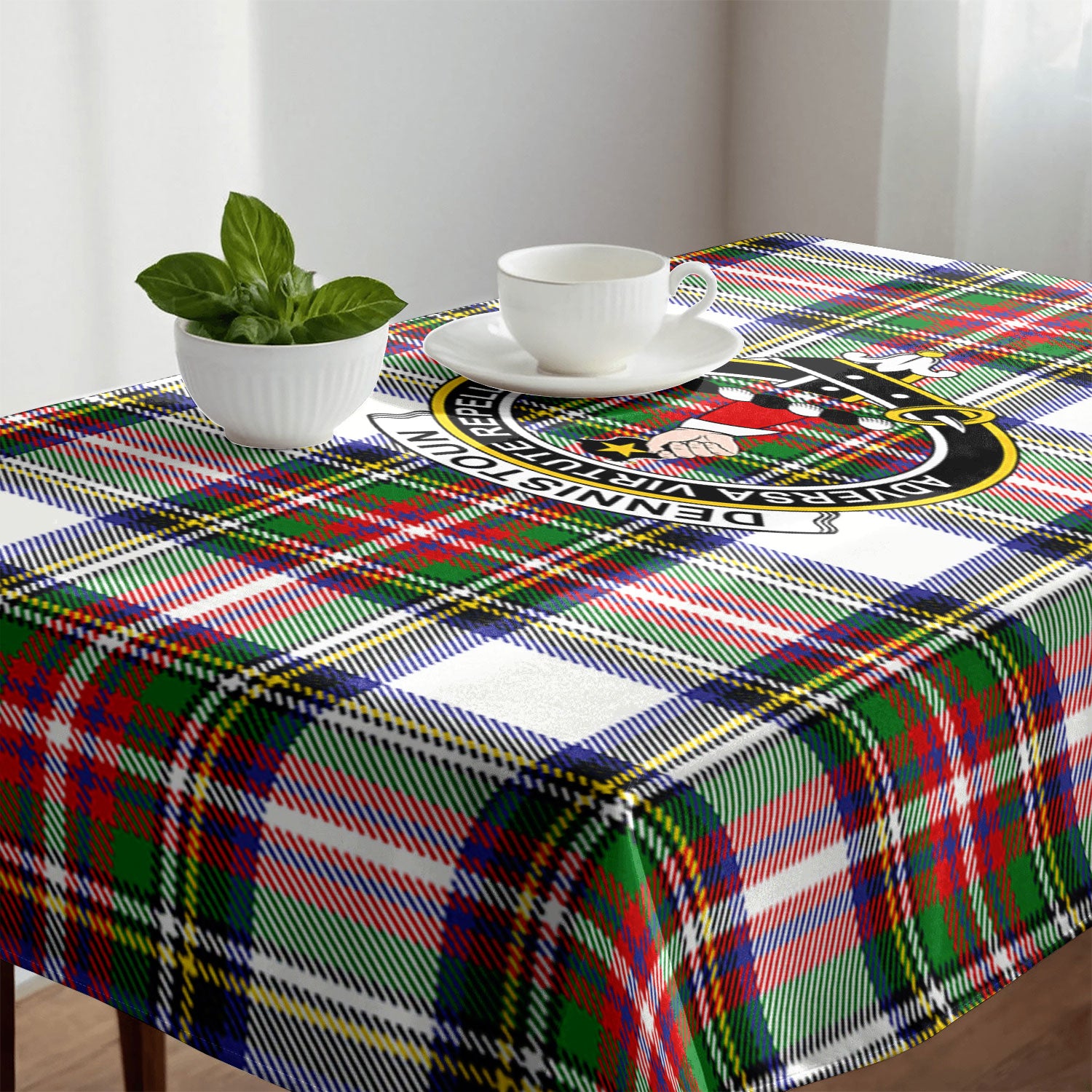 Dennistoun Tartan Crest Tablecloth