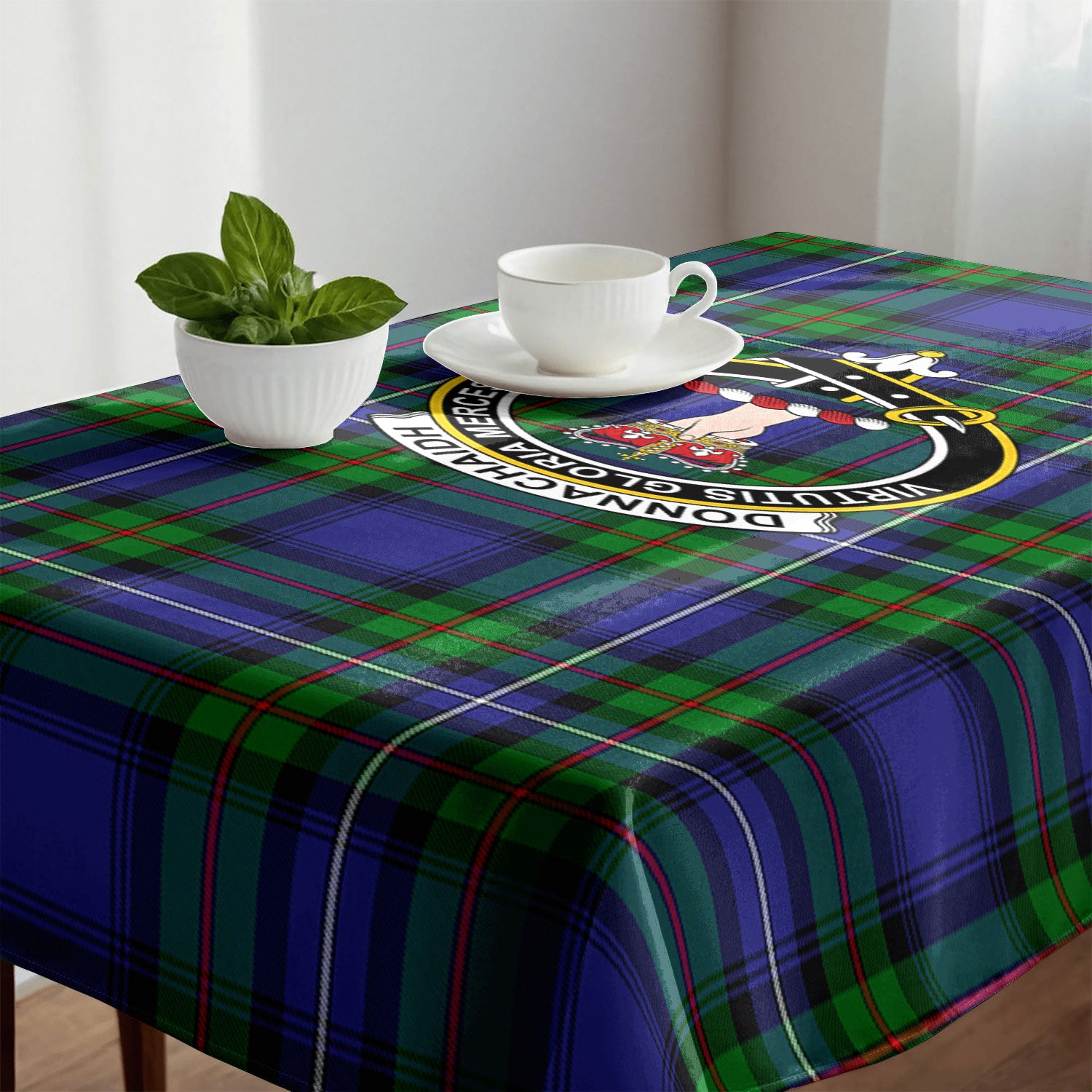 Donnachaidh Tartan Crest Tablecloth