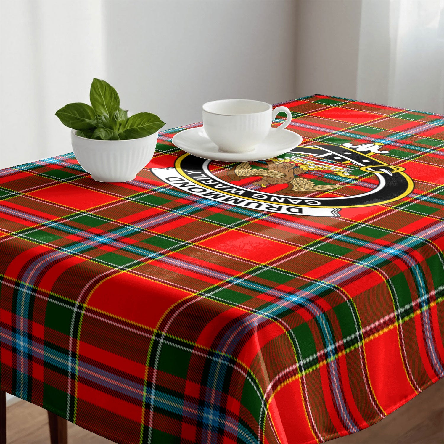 Drummond of Perth Tartan Crest Tablecloth