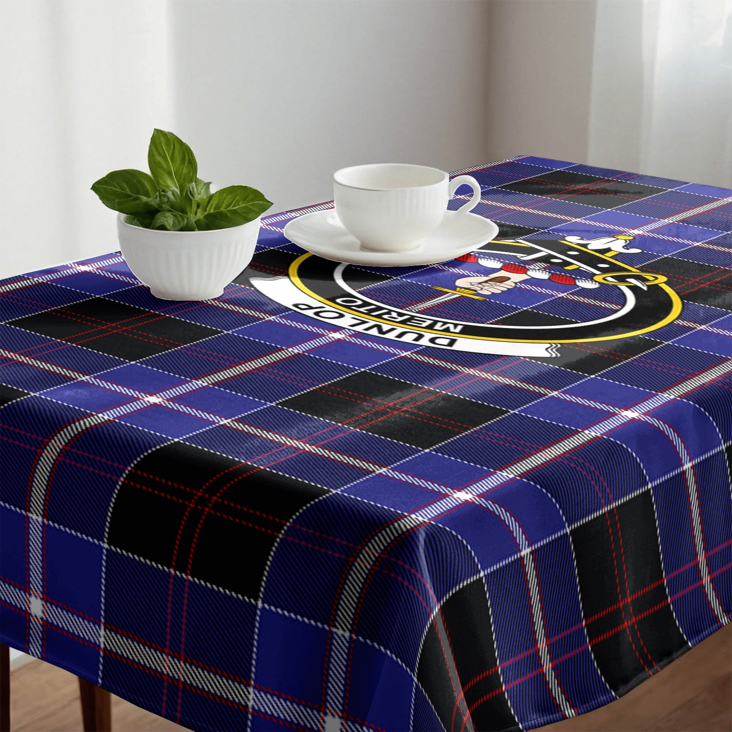 Dunlop Modern Tartan Crest Tablecloth