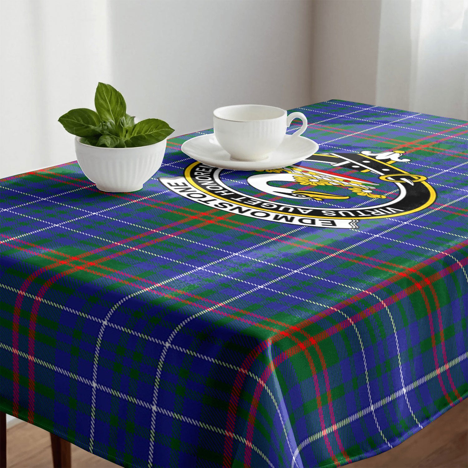 Edmonstone Tartan Crest Tablecloth