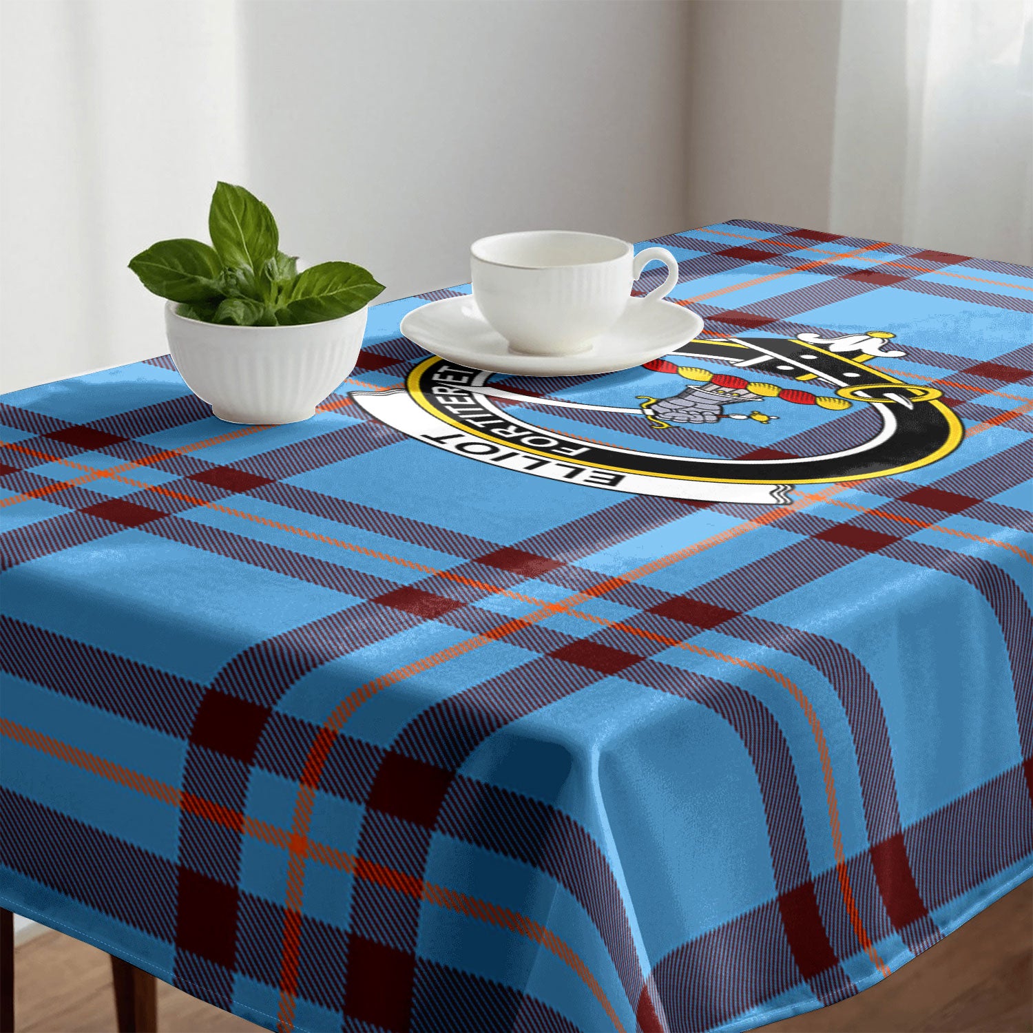 Elliot Ancient Tartan Crest Tablecloth