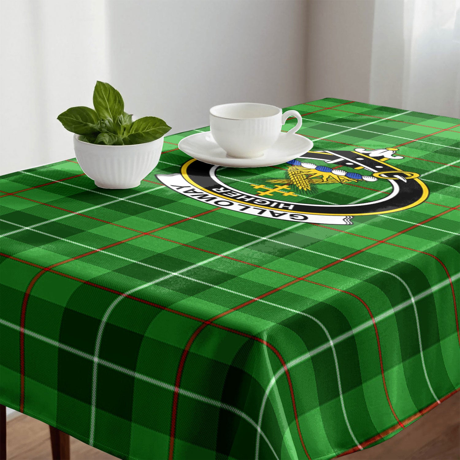 Galloway District Tartan Crest Tablecloth