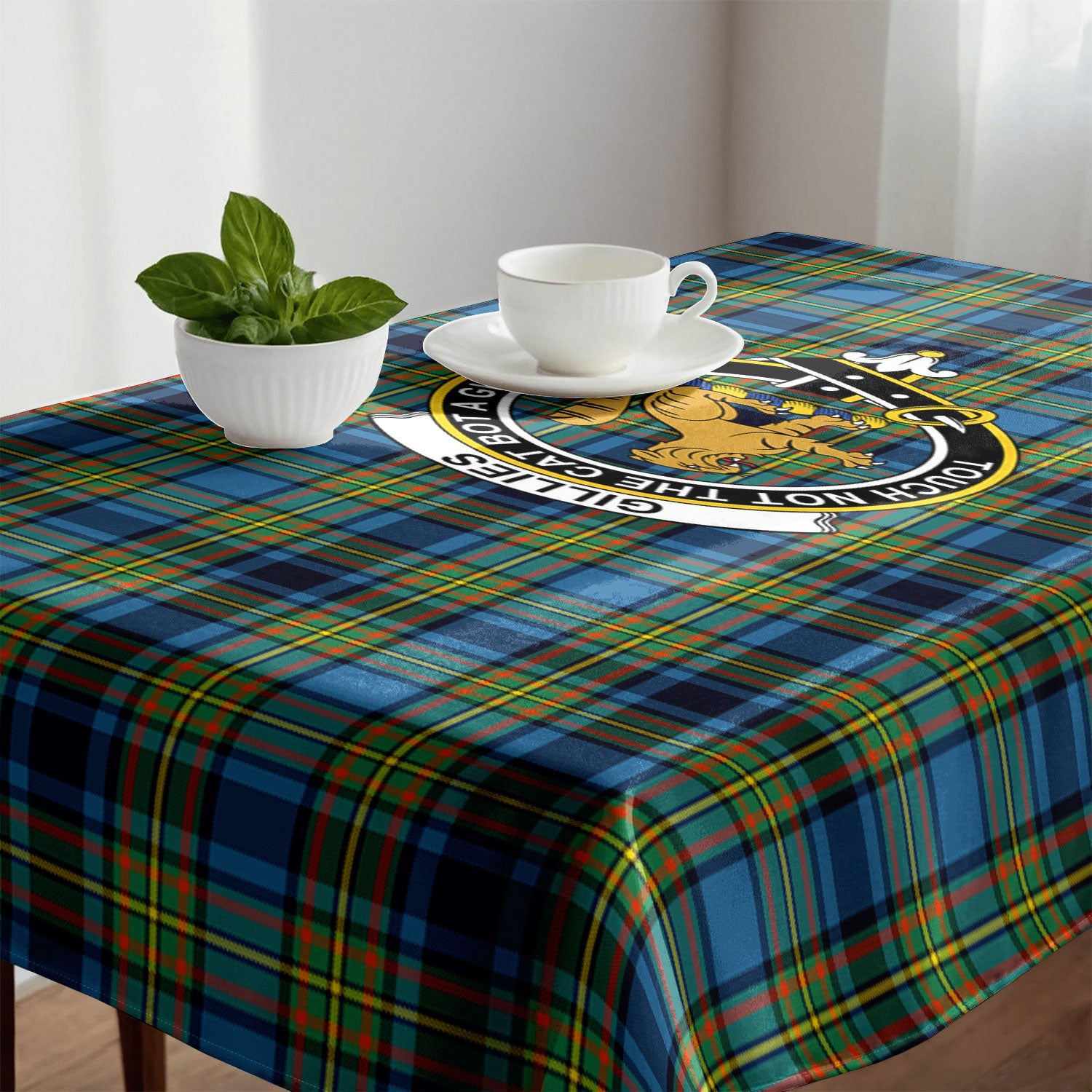 Gillies Ancient Tartan Crest Tablecloth