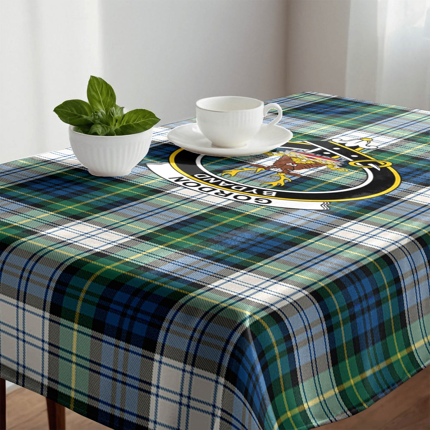 Gordon Dress Ancient Tartan Crest Tablecloth