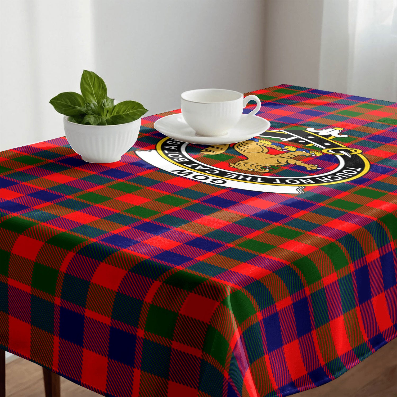 Gow (or McGouan) Tartan Crest Tablecloth