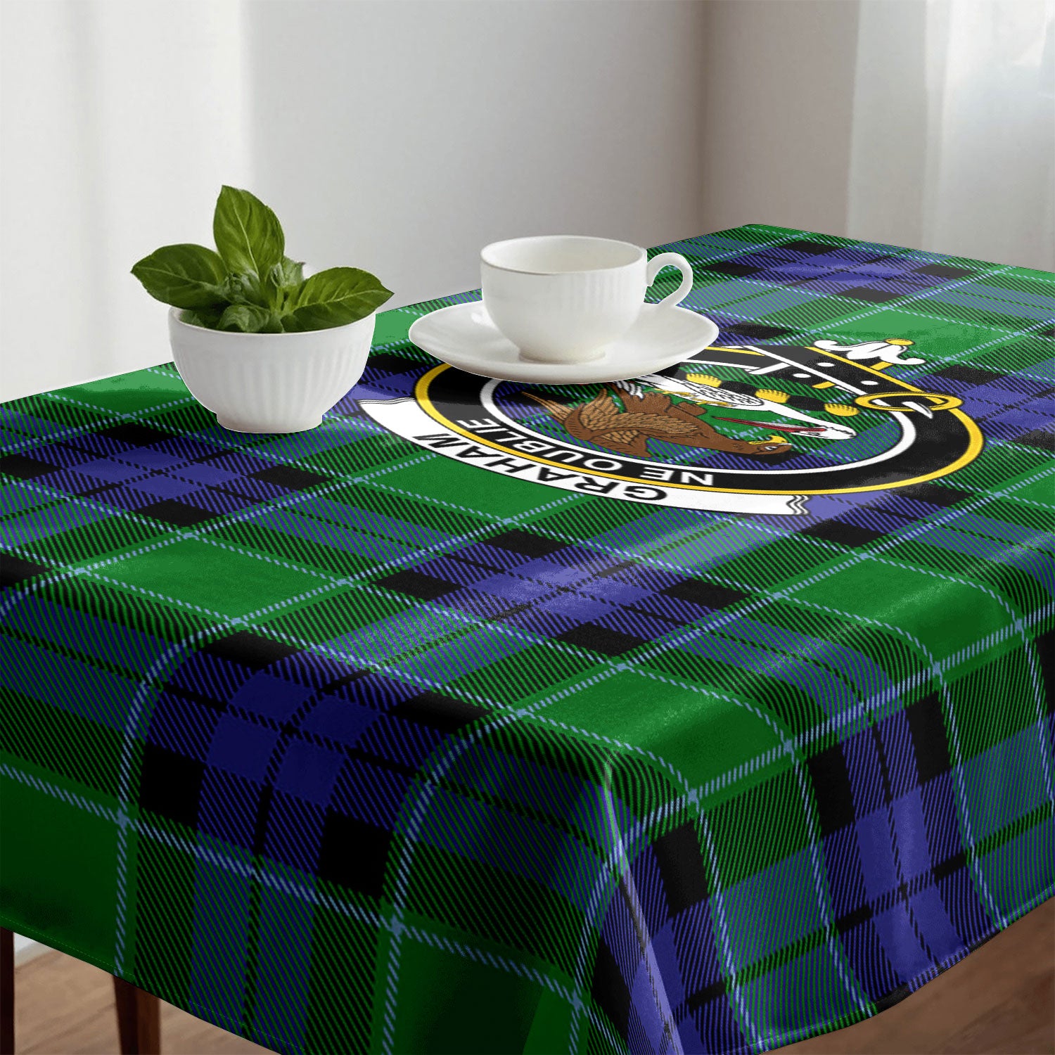 Graham of Menteith Modern Tartan Crest Tablecloth