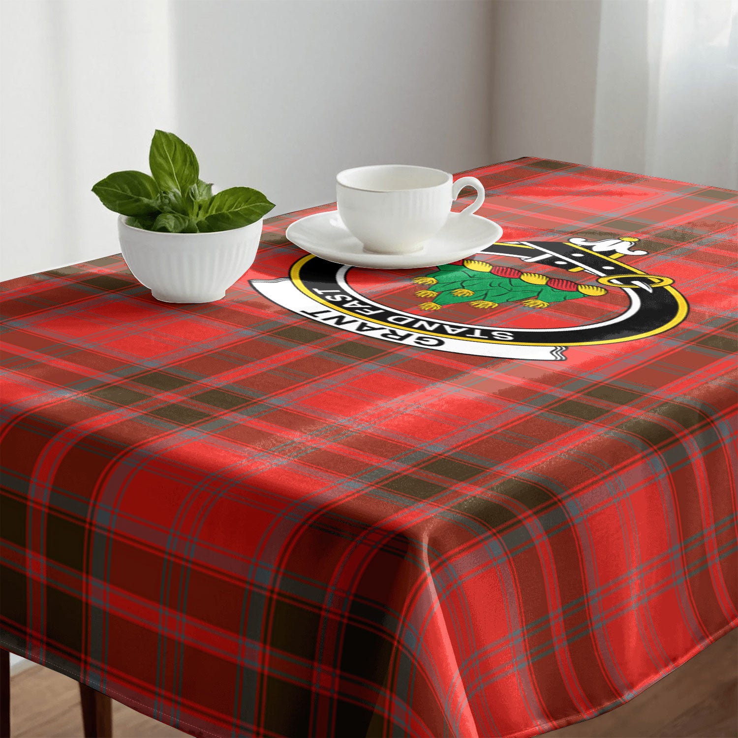 Grant Weathered  Tartan Crest Tablecloth