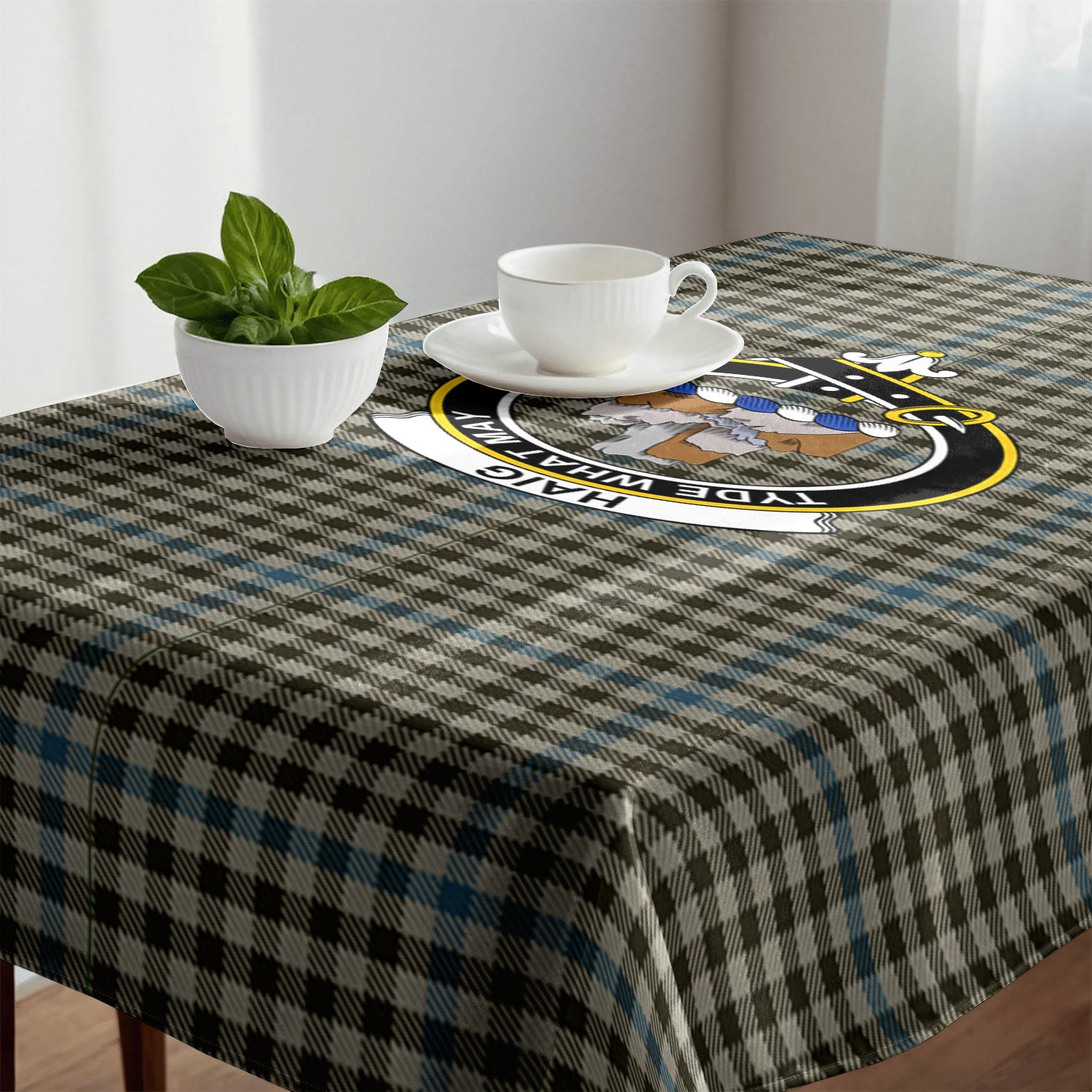 Haig Check Tartan Crest Tablecloth