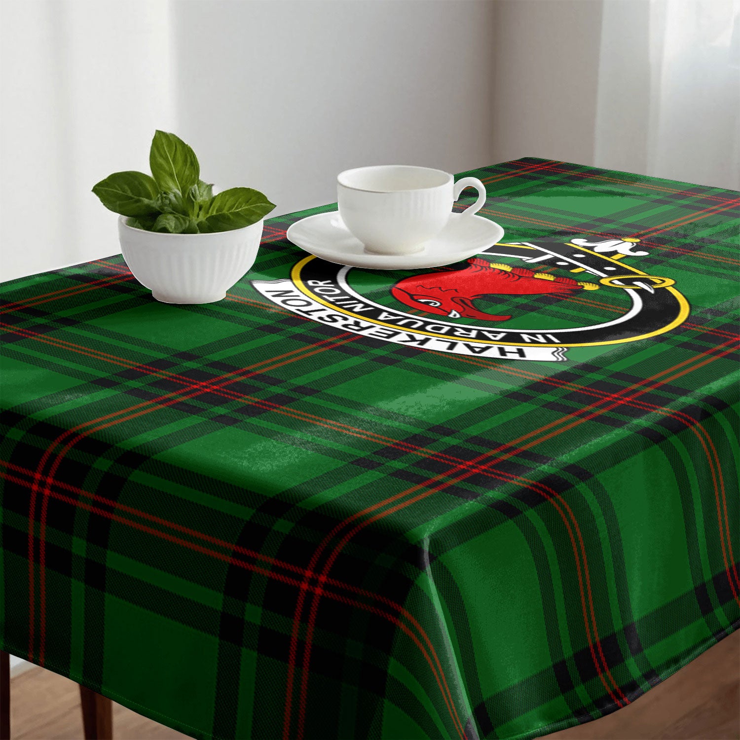 Halkerston Tartan Crest Tablecloth
