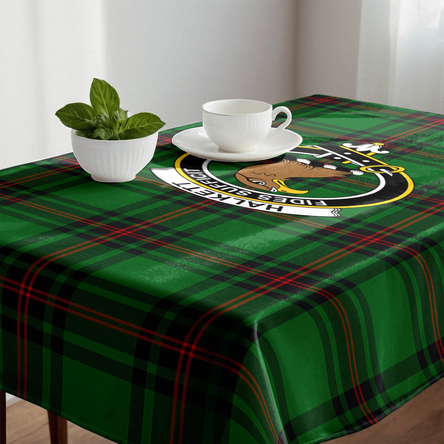 Halkett Tartan Crest Tablecloth