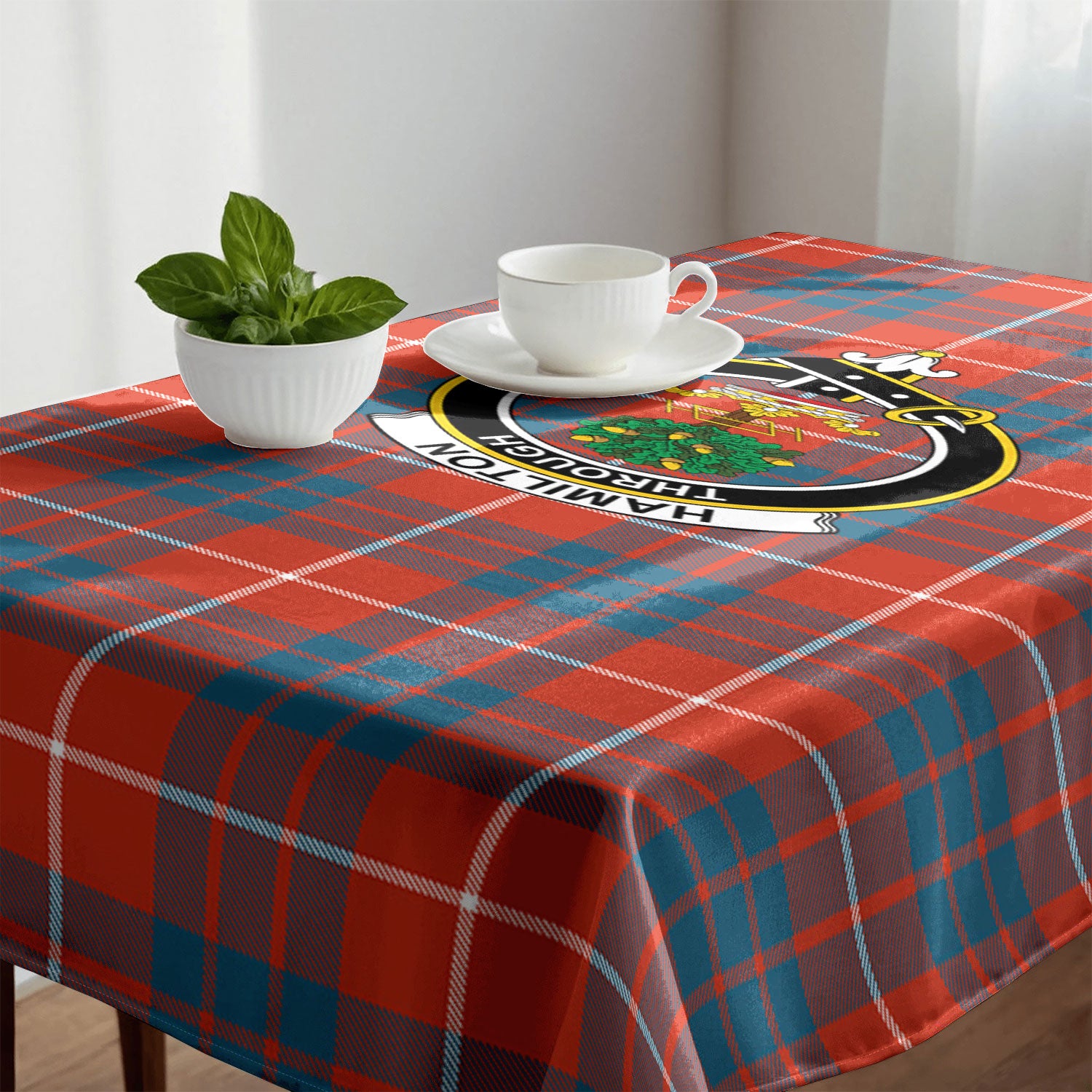 Hamilton Ancient Tartan Crest Tablecloth