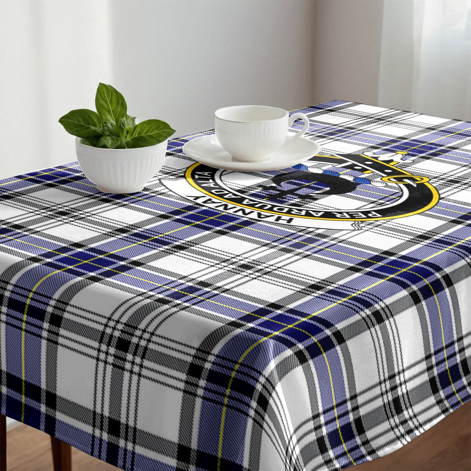 Hannay Modern Tartan Crest Tablecloth