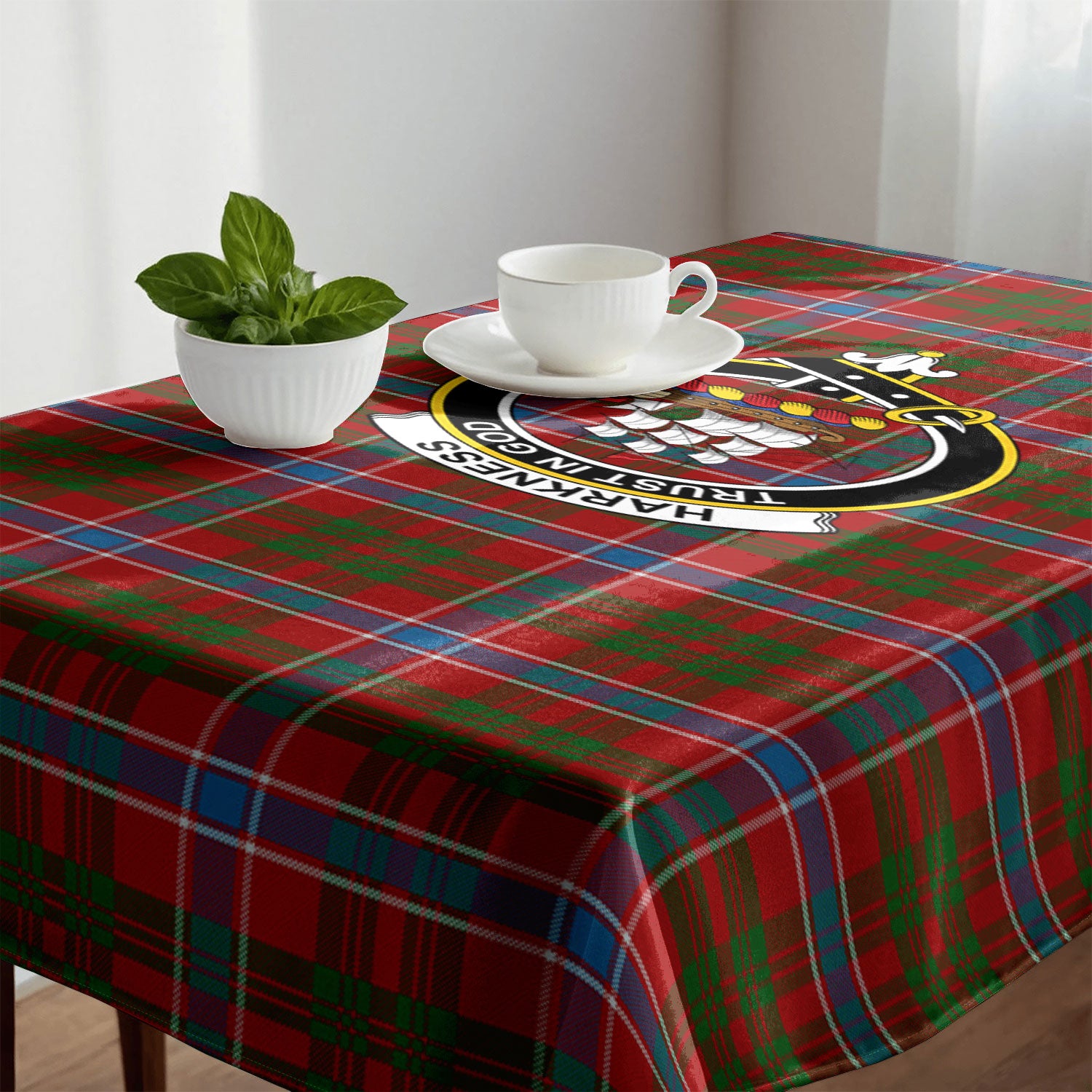 Harkness Dress Tartan Crest Tablecloth