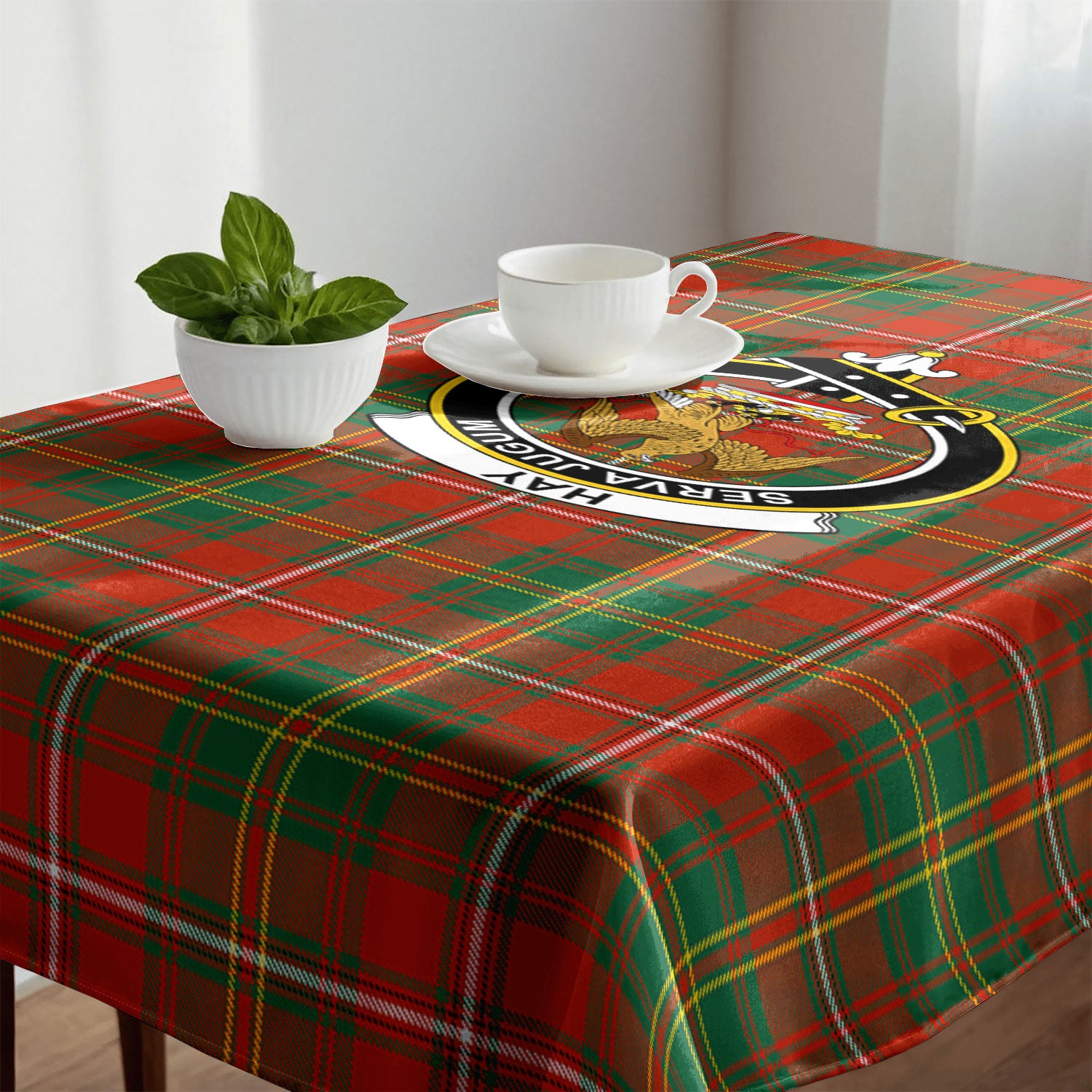 Hay Ancient Tartan Crest Tablecloth