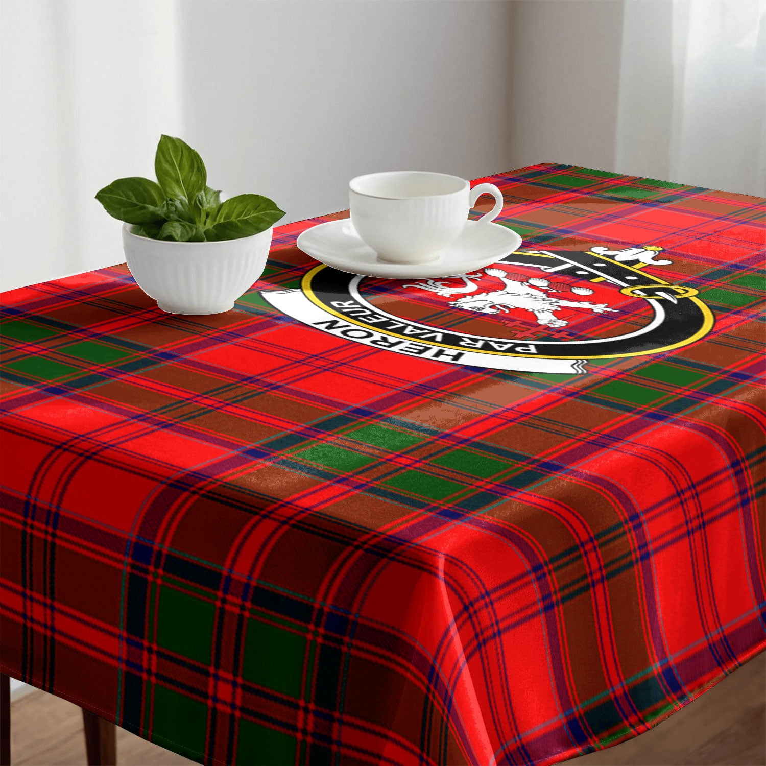 Heron Tartan Crest Tablecloth