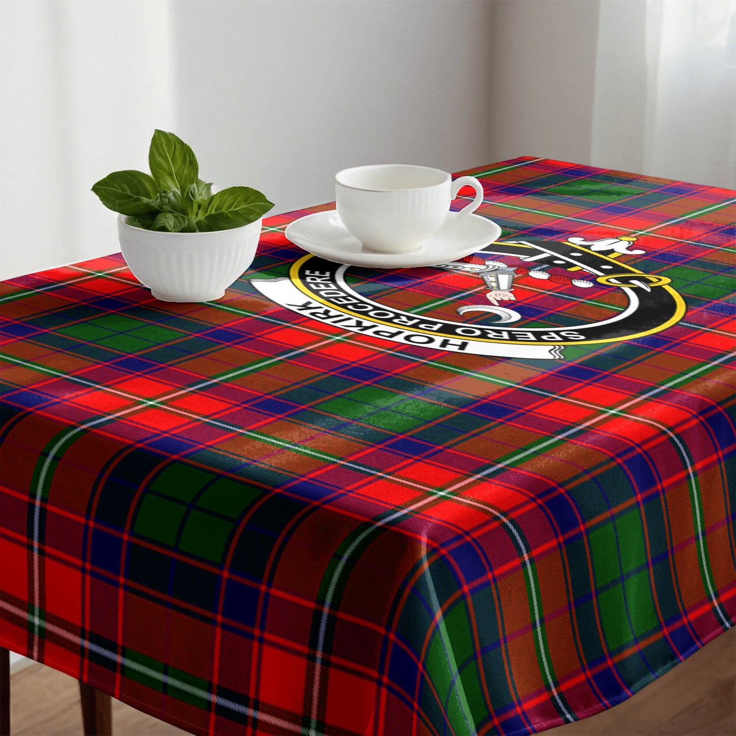 Hopkirk Tartan Crest Tablecloth