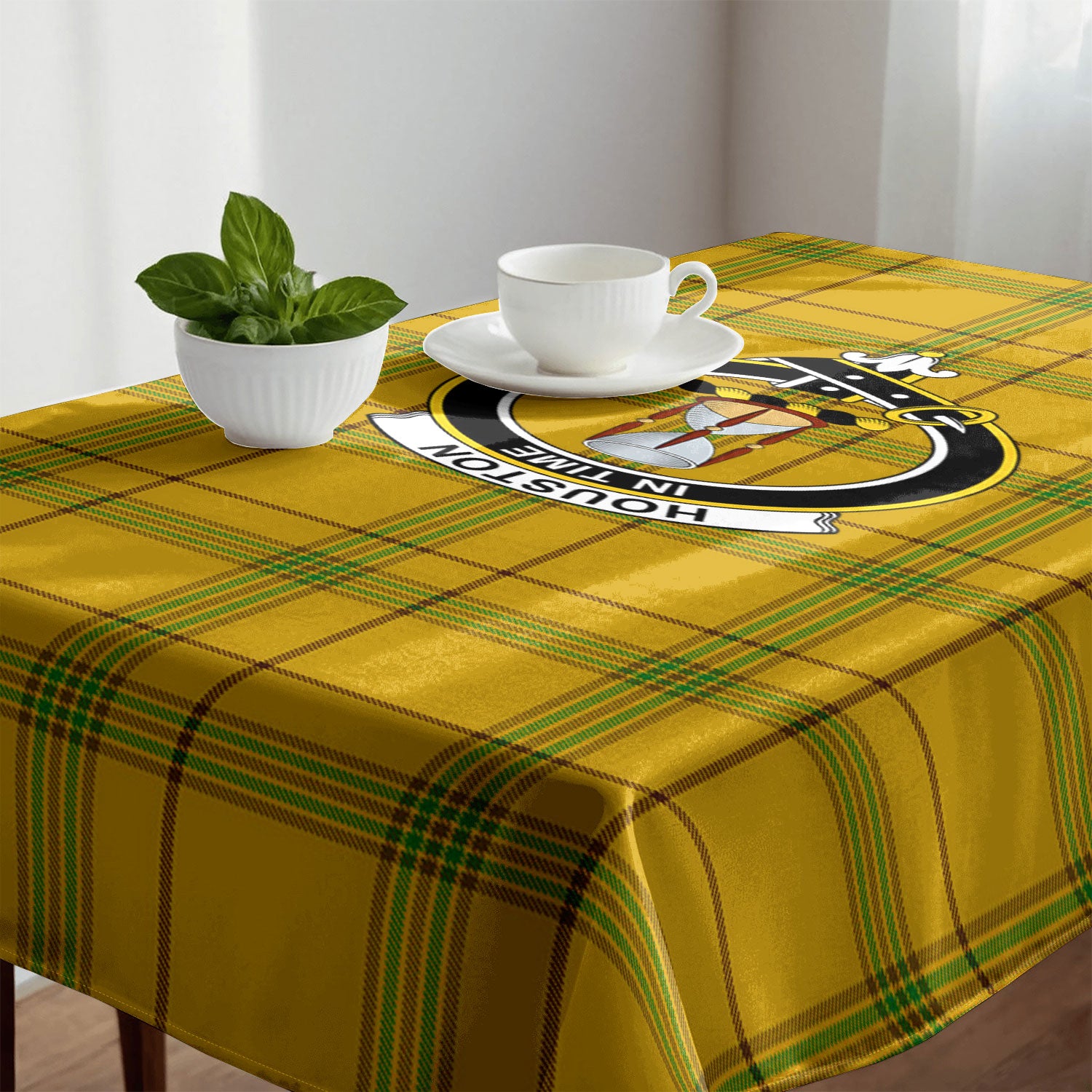 Houston Tartan Crest Tablecloth