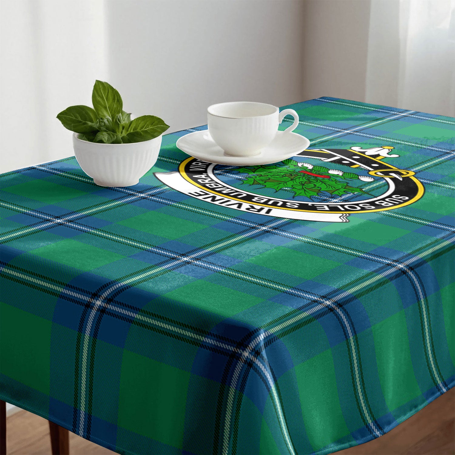 Irvine Ancient Tartan Crest Tablecloth