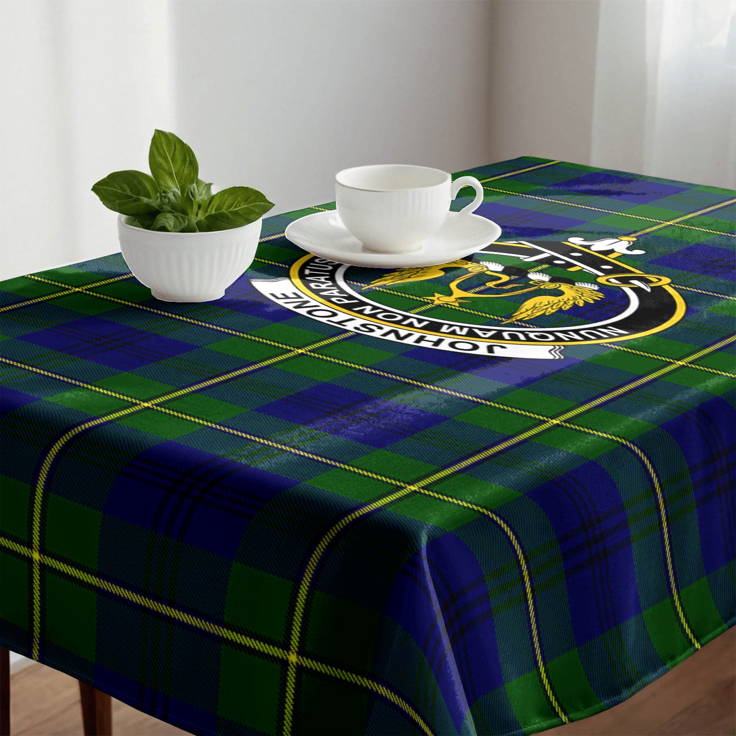 Johnstone Modern Tartan Crest Tablecloth
