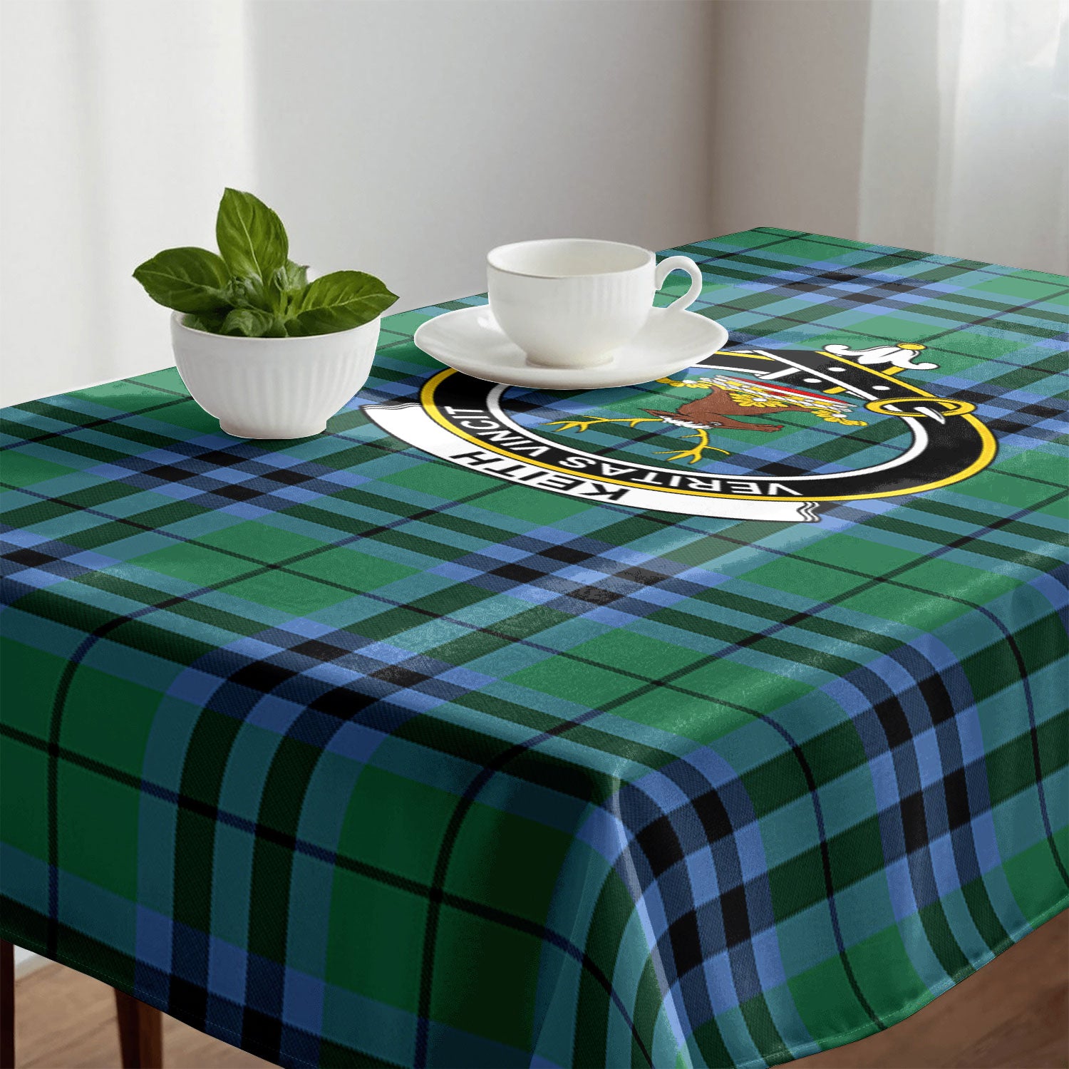 Keith Ancient Tartan Crest Tablecloth
