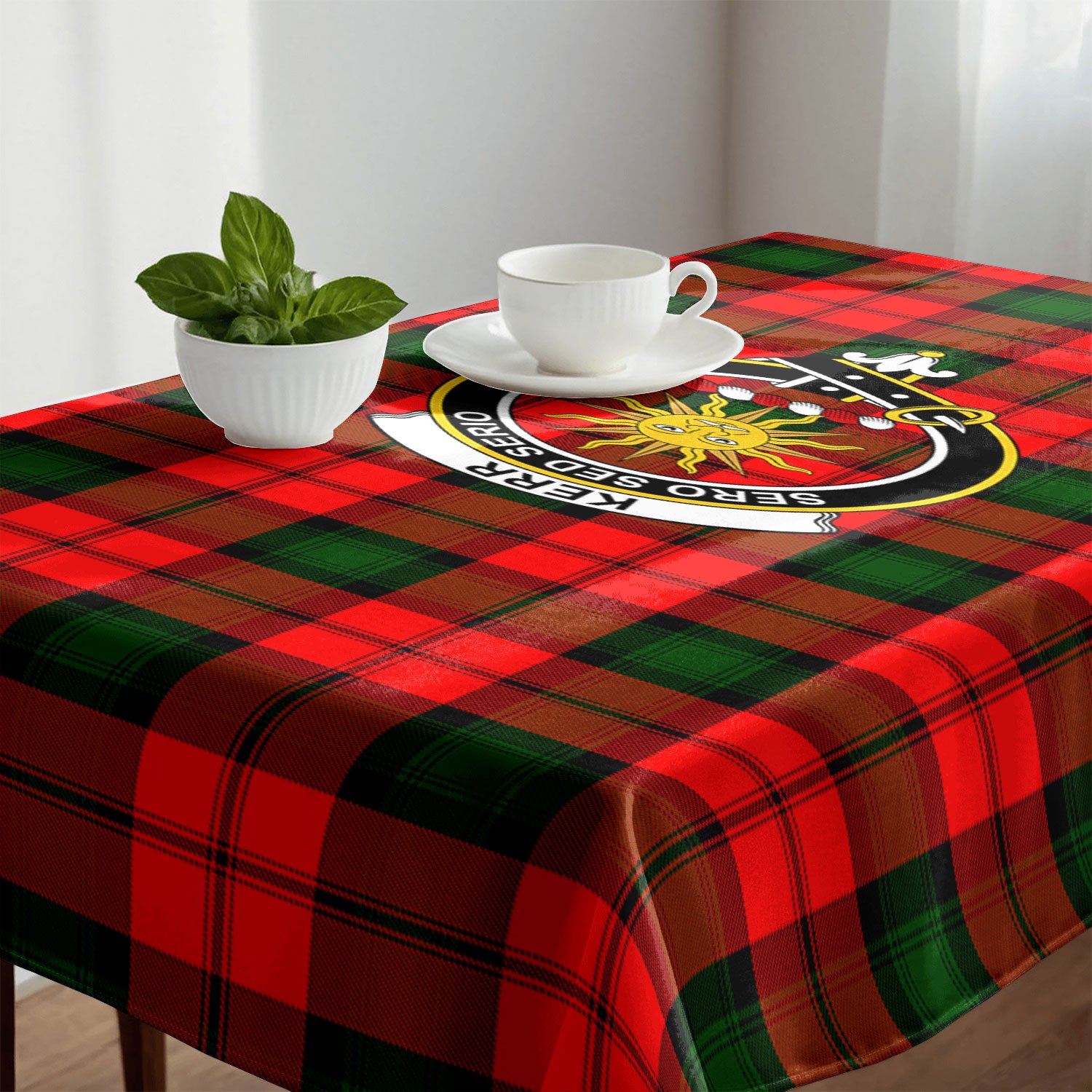 Kerr Modern Tartan Crest Tablecloth