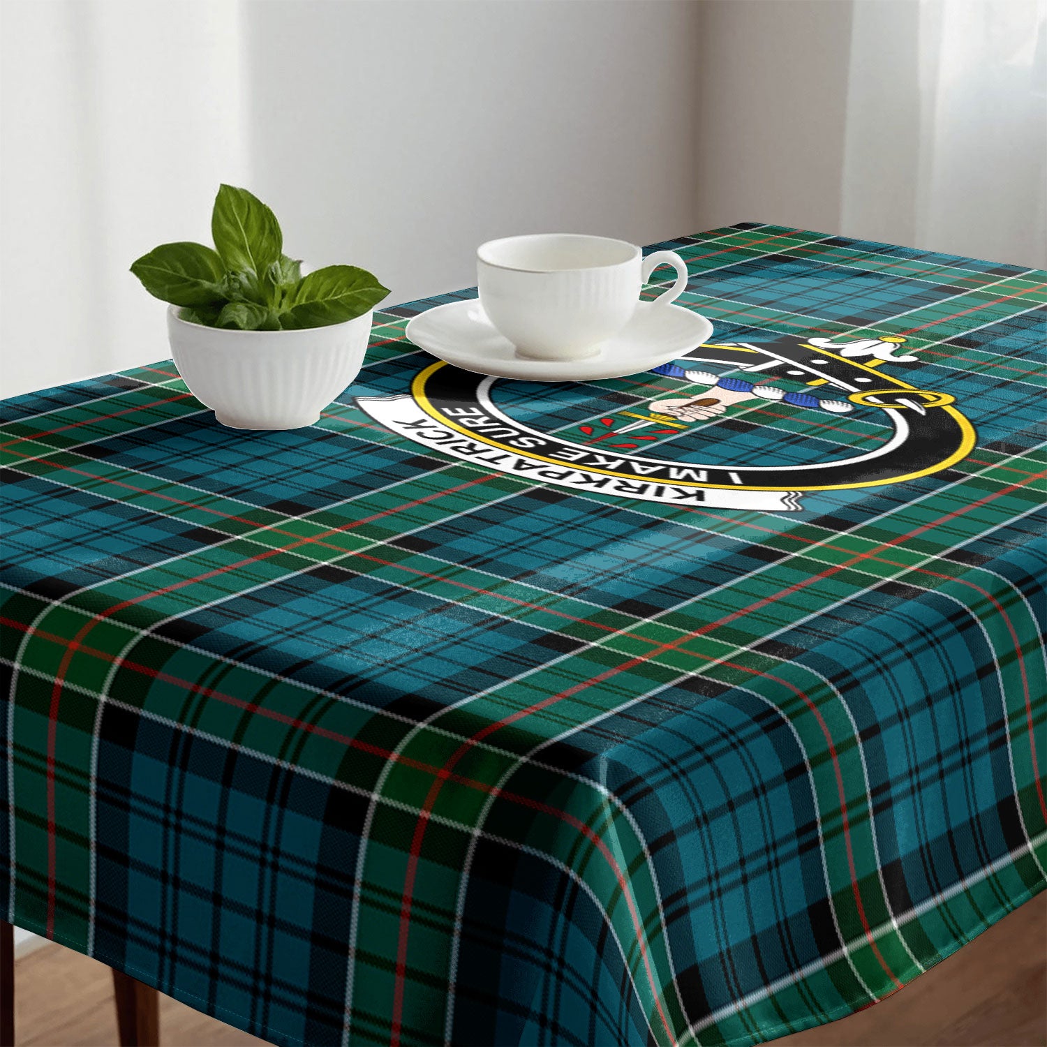 Kirkpatrick Ancient Tartan Crest Tablecloth