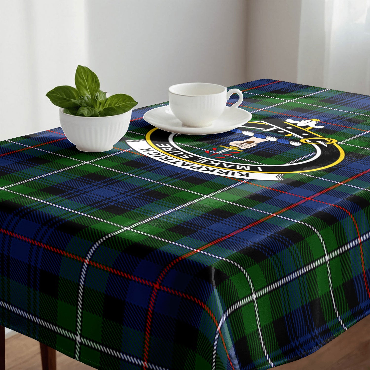 Kirkpatrick Tartan Crest Tablecloth