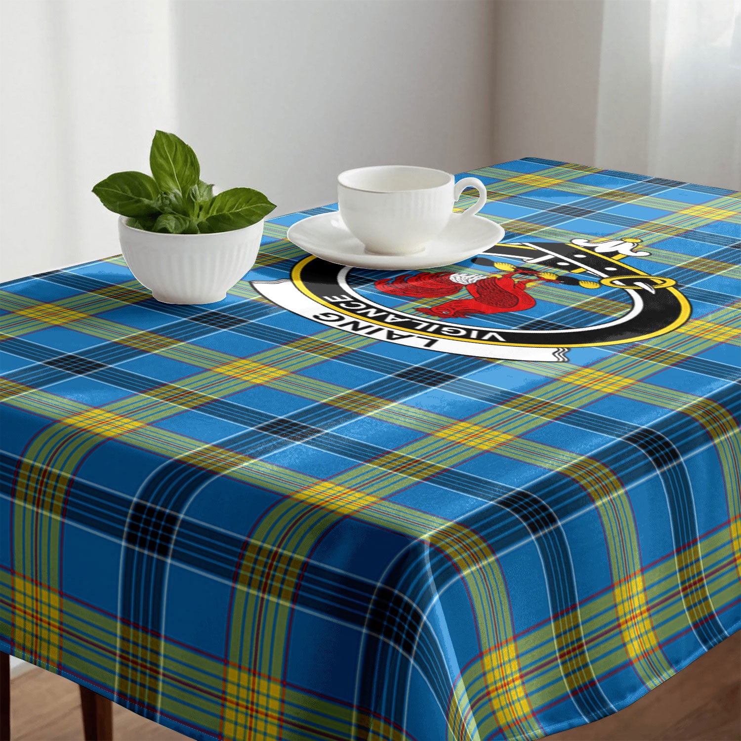 Laing Tartan Crest Tablecloth