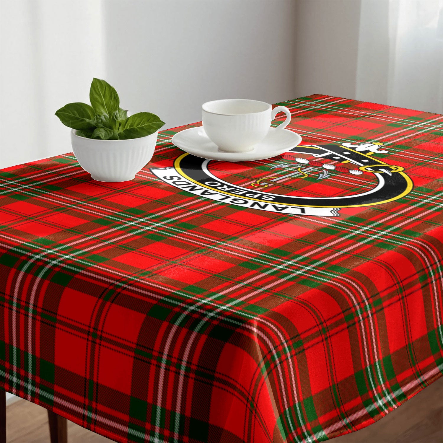 Langlands Tartan Crest Tablecloth