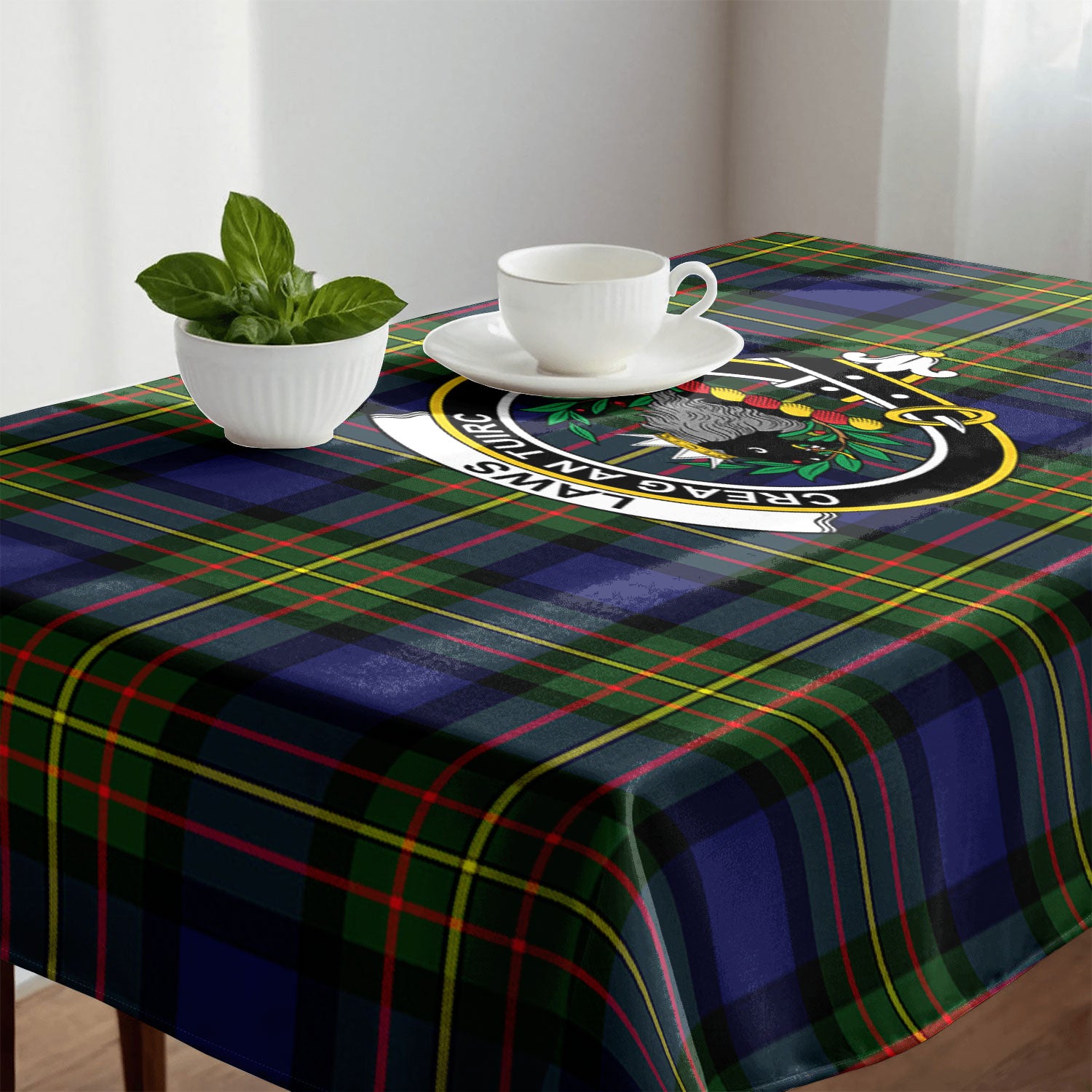Laws Tartan Crest Tablecloth