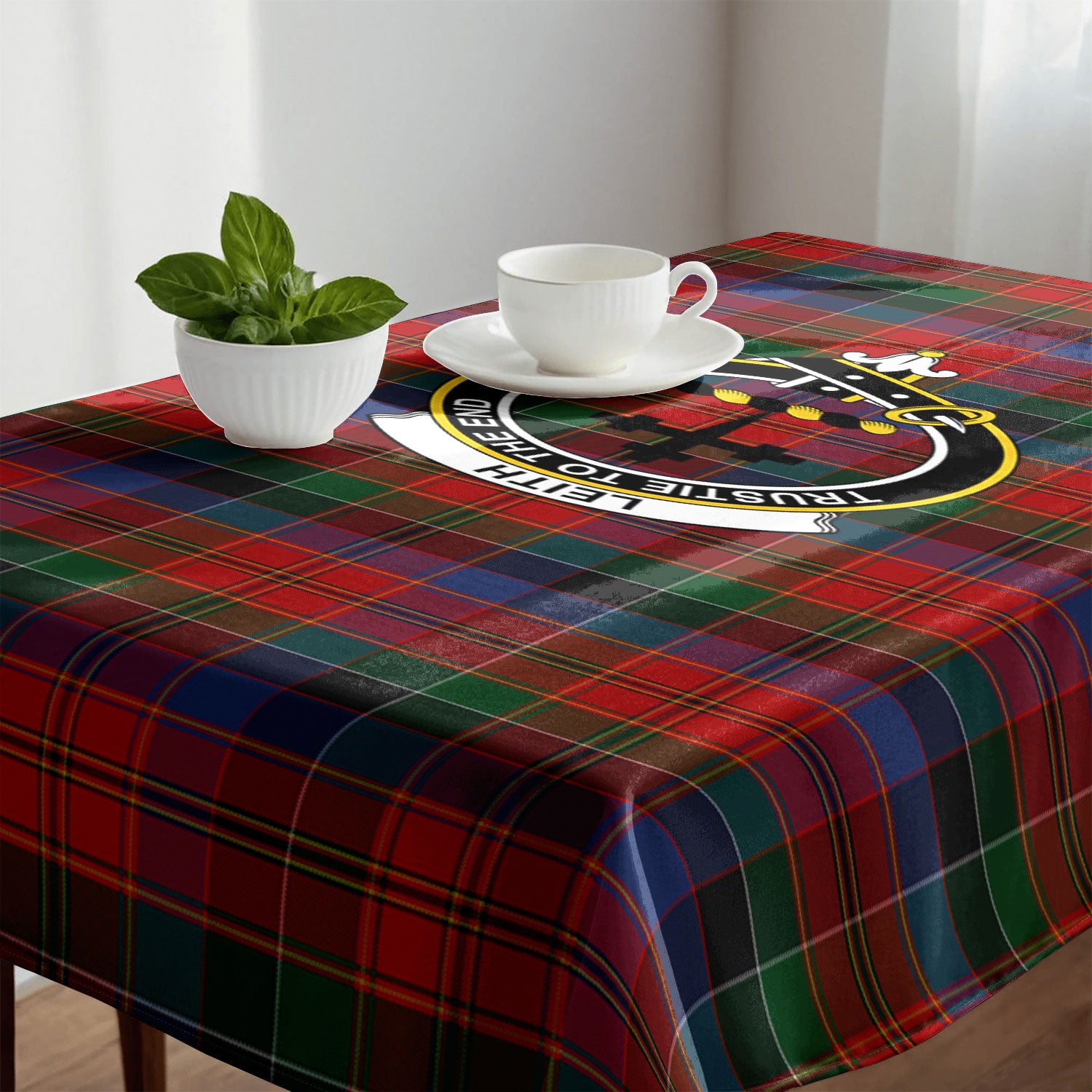 Leith Tartan Crest Tablecloth
